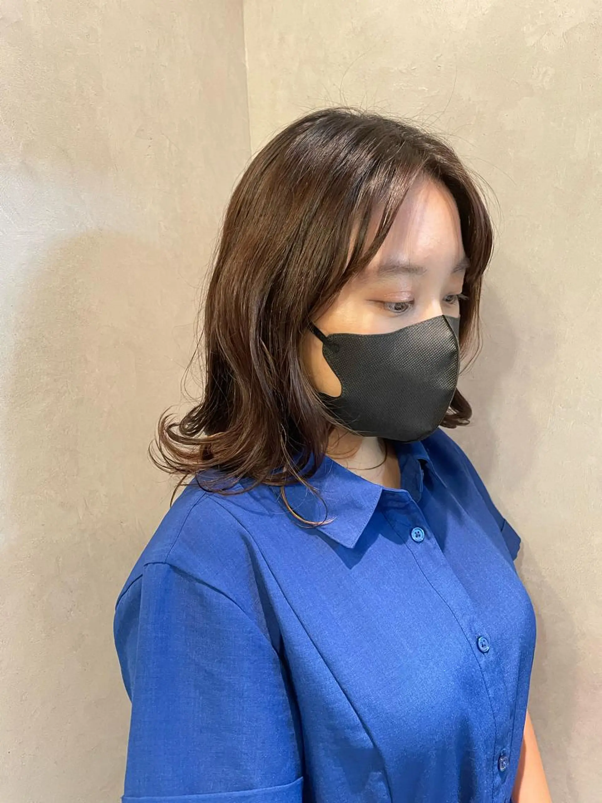 セミロング パーマ セミロングパーマ デジタルパーマ 🍮中山詩乃🍮顔 まわりデザイン◎のヘアスタイル