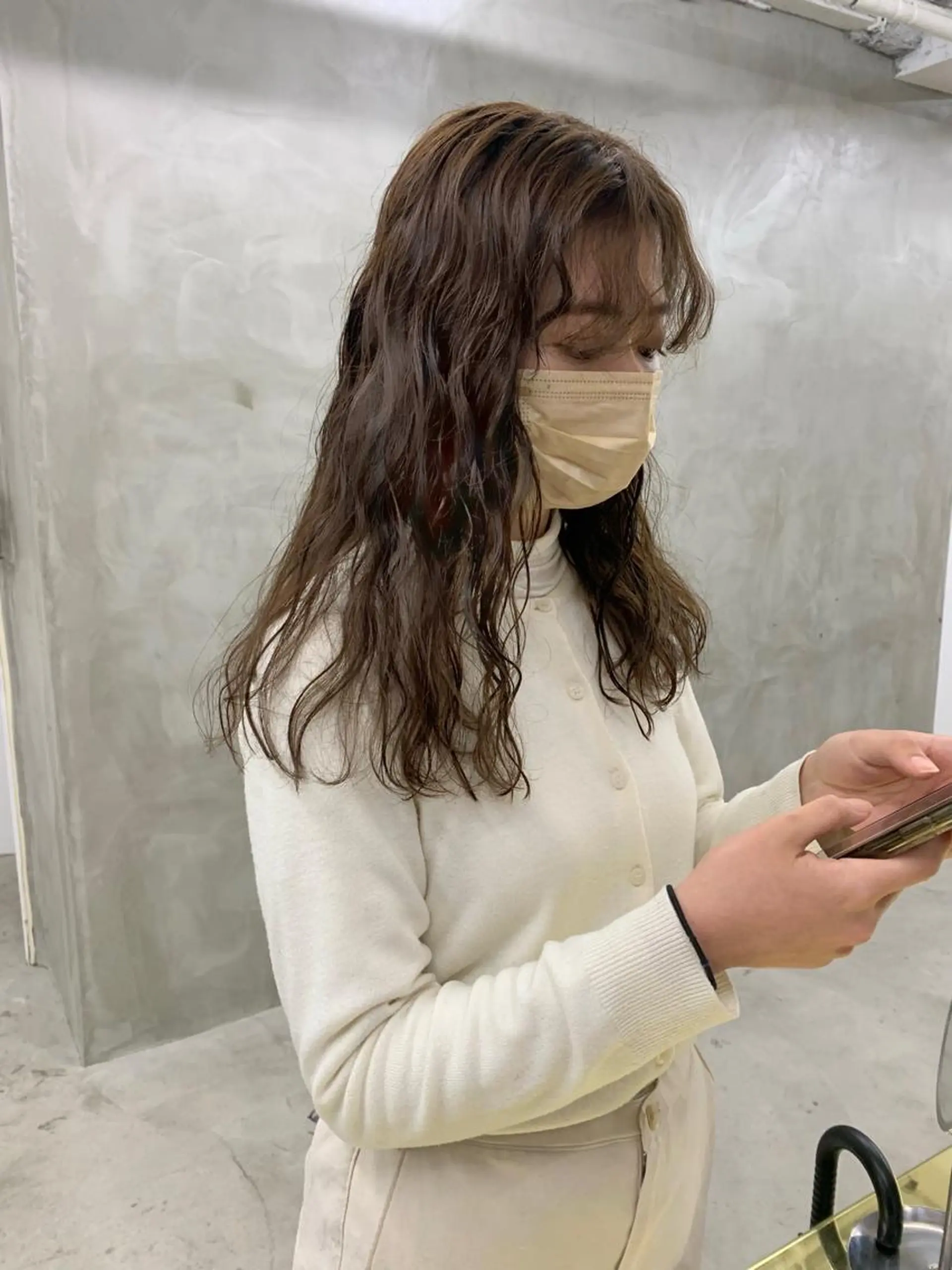 ロング カラー カット パーマ ブームボックス所属・🐝ハイトーンカラー hachi🐝のヘアスタイル