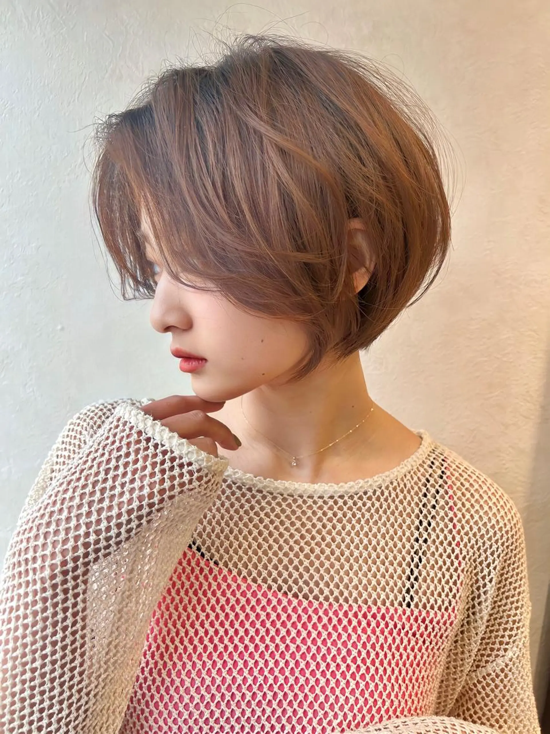 ショート カット ヘアカラー トリートメント かえ🩶韓国ボブ🎀 透明感カラー🥣のヘアスタイル