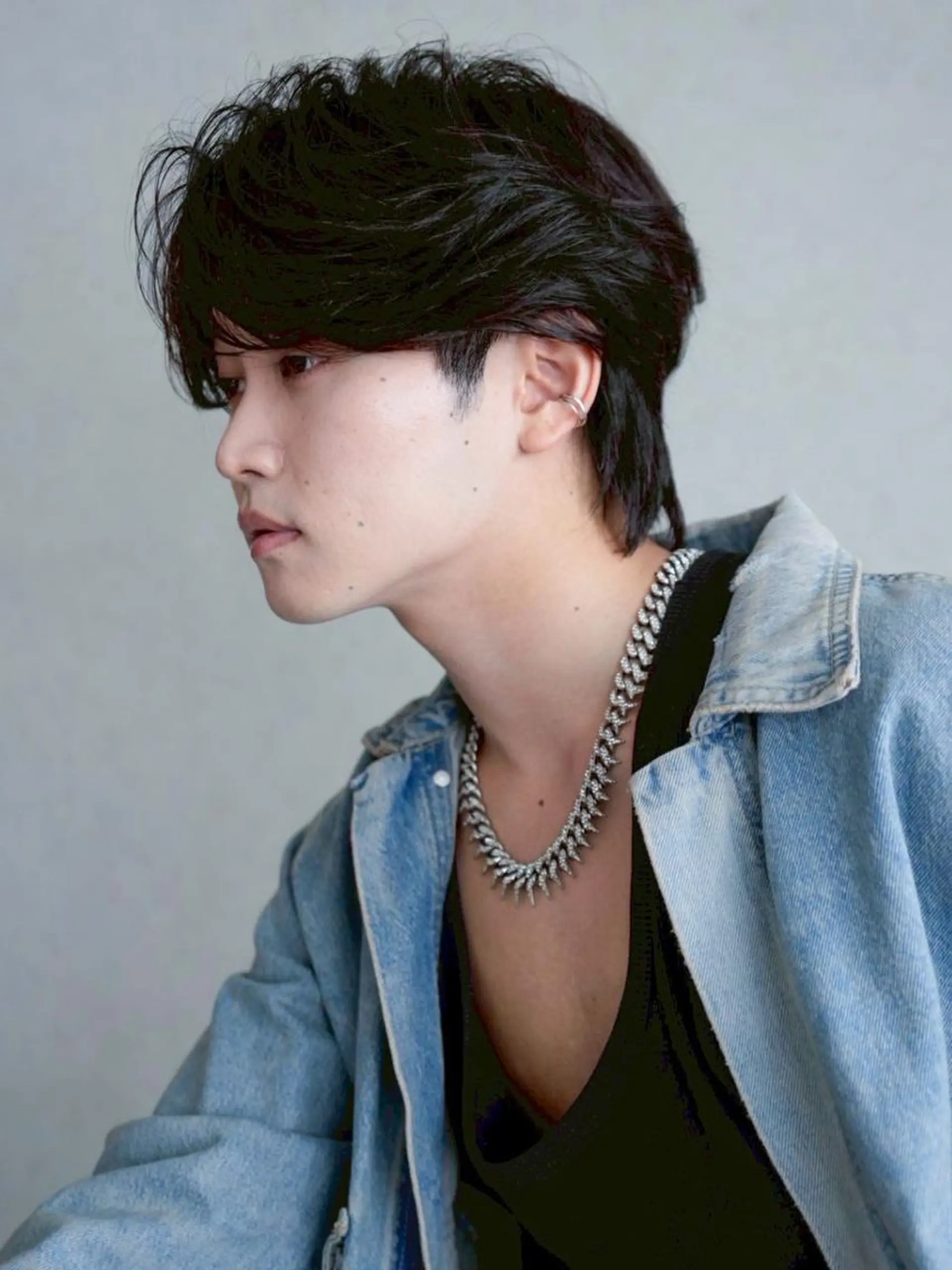 カラー ショート 黒髪 ブルーカラー ブルーブラック 韓国風ヘア その他 ITbyALBUM 中野店のヘアスタイル