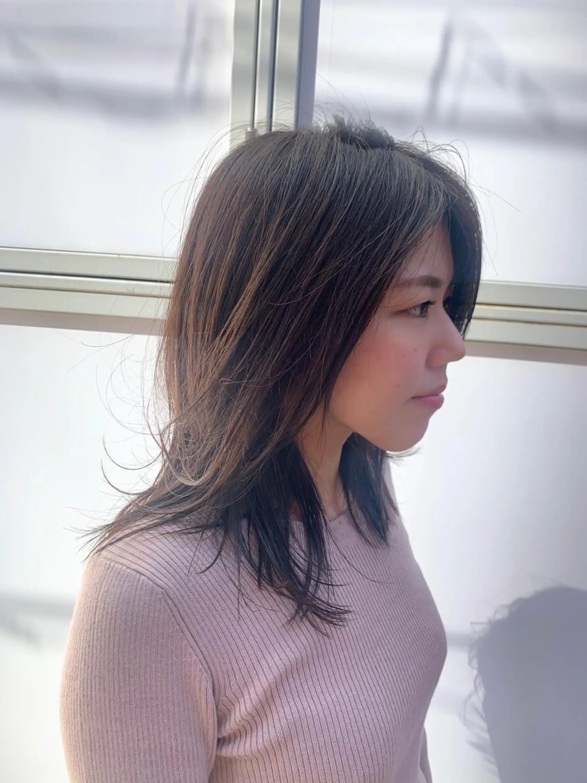 セミロング レイヤーカット カット トリートメント 似合せハイライト💡 木下翔太のヘアスタイル