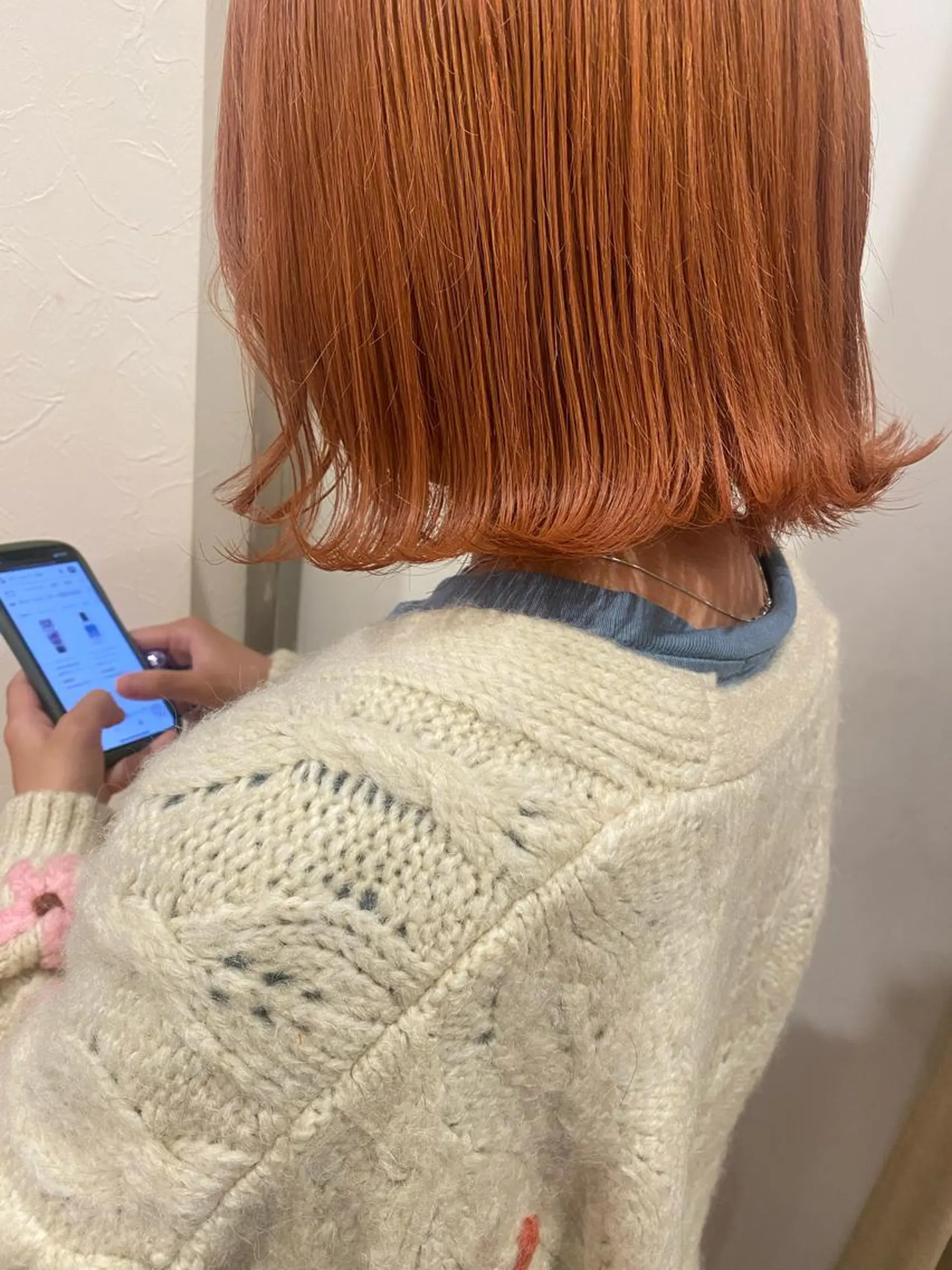 ミディアム カラー ヘアカラー 韓国ヘア顔周りカット 艶髪ベージュtamaのヘアスタイル