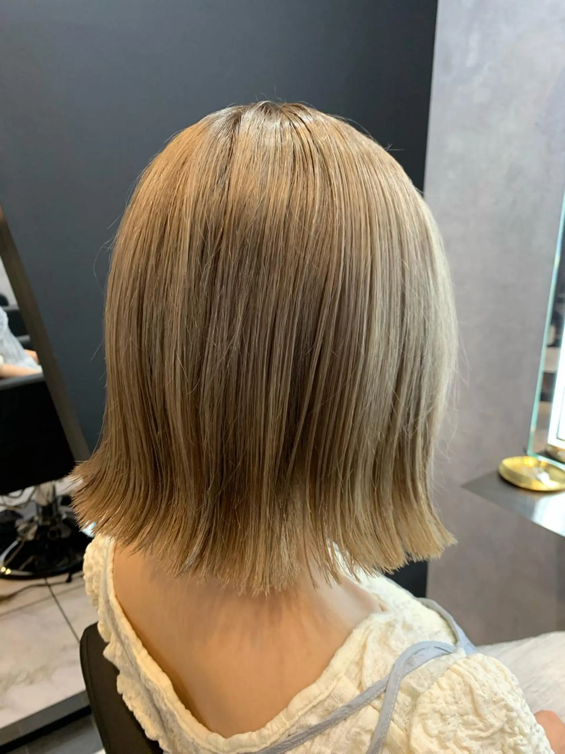 ミディアム カラー ブリーチ ハイトーンカラー 透明感/ブリーチ縮毛 /髪質改善/星野純一のヘアスタイル