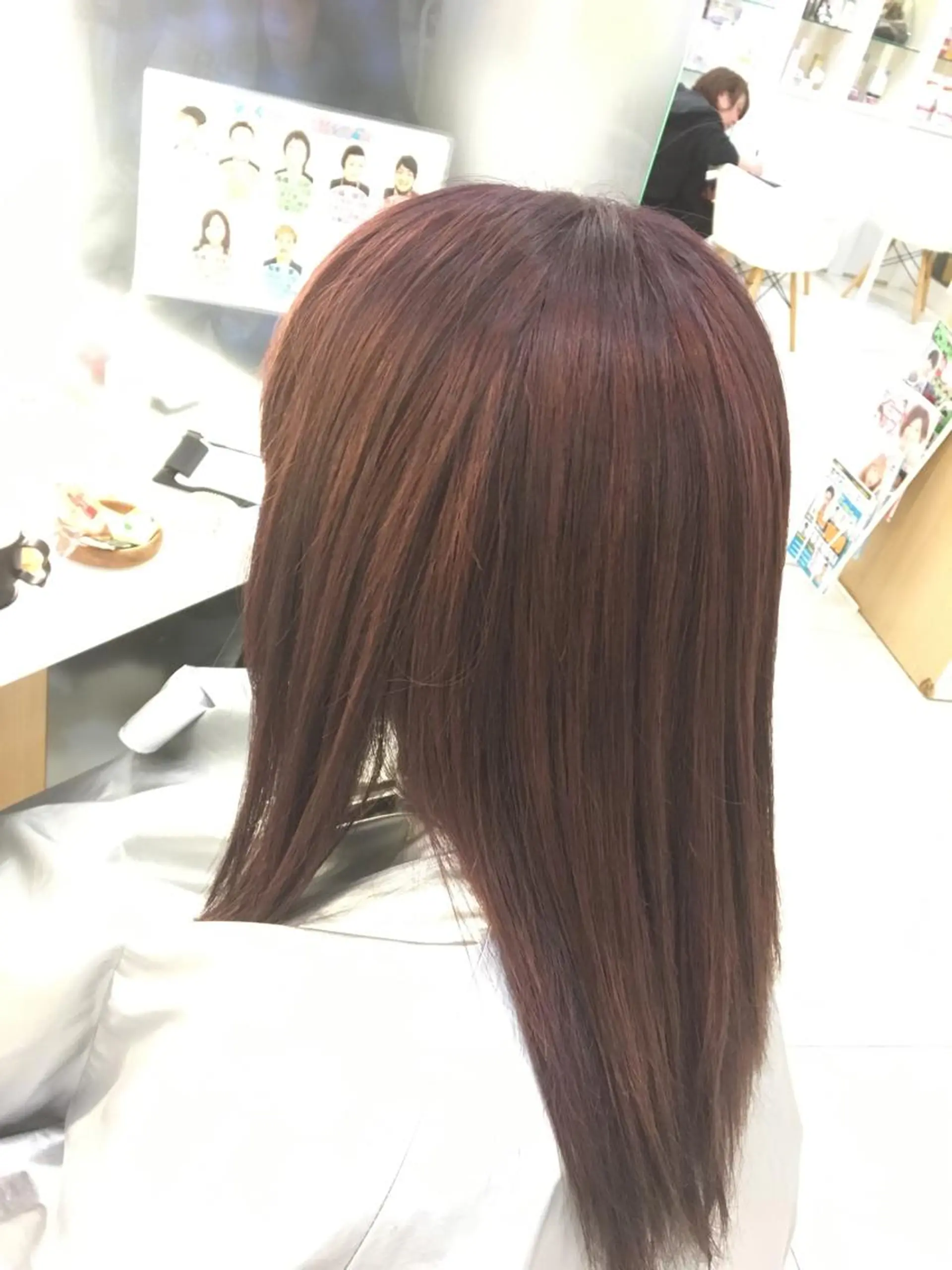ロング カラー ピンクカラー ピンクパープル パープルカラー 広がり毛特化 頭身浴/ 中田のヘアスタイル