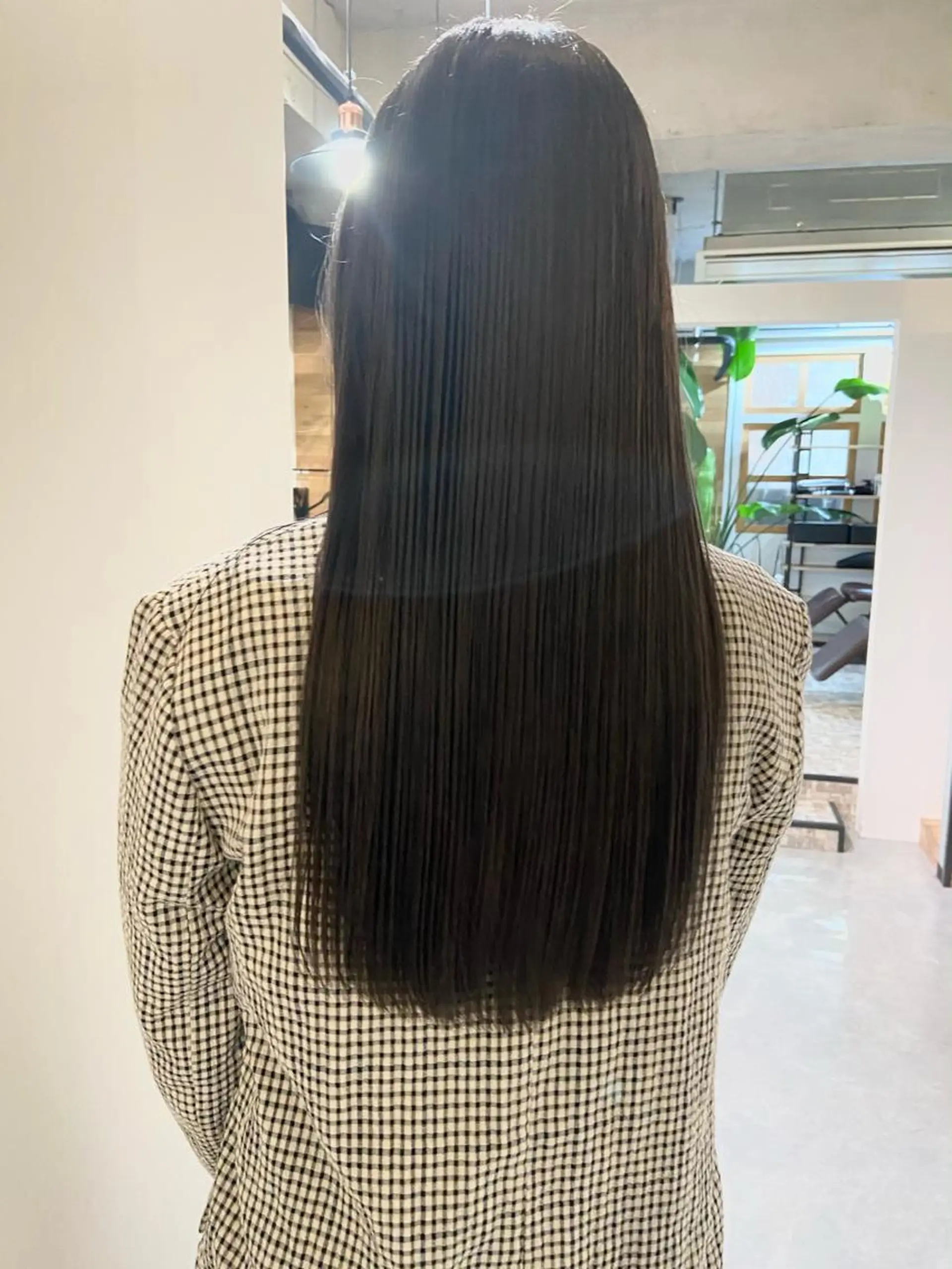 ロング カラー グレージュ イルミナカラー ロング カット 縮毛矯正 トリートメント 田中 あやなのヘアスタイル