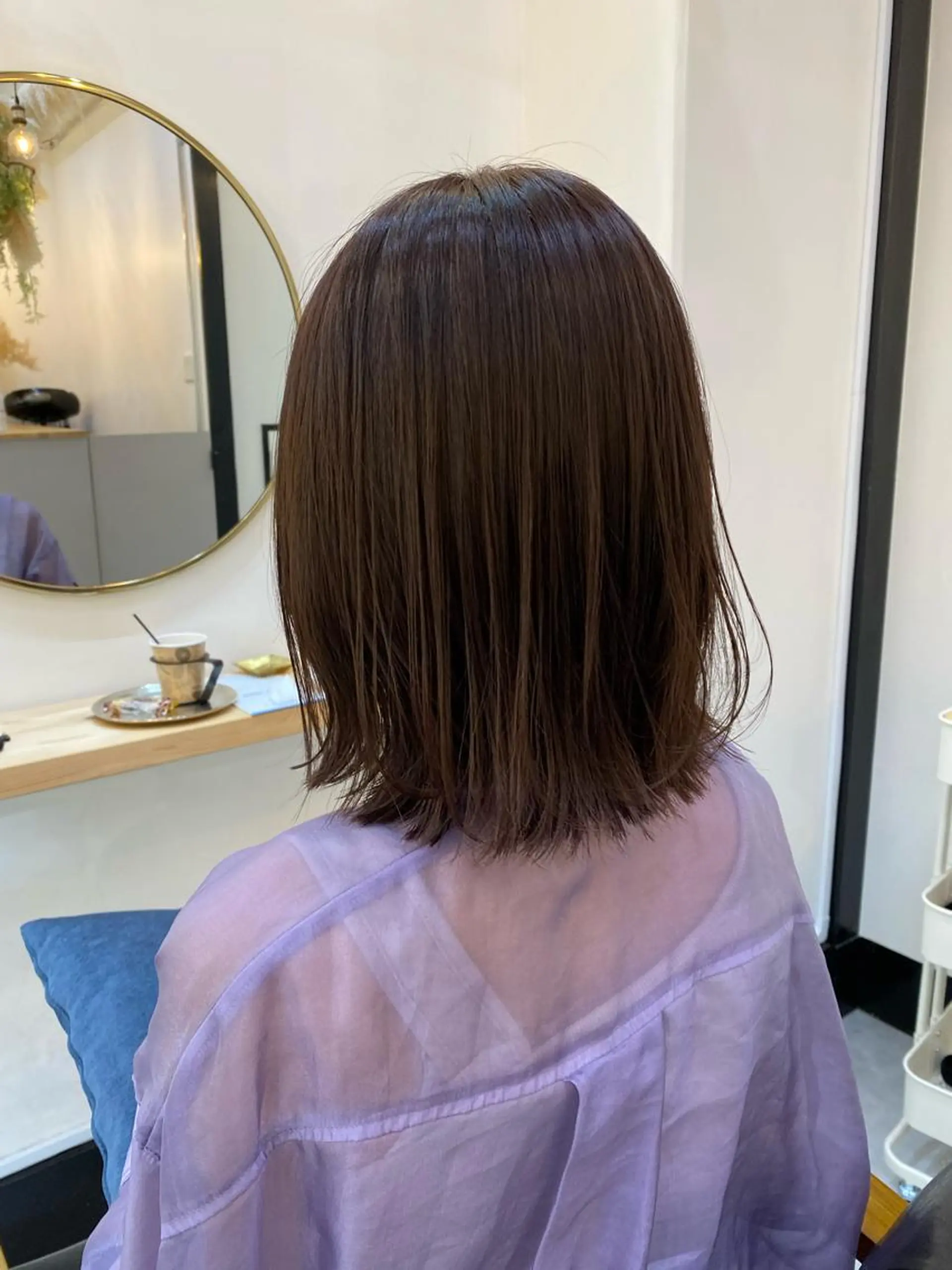 セミロング カラー 外ハネヘア カット ヘアカラー トリートメント ヘッドスパ CARICIA🌱 masaeのヘアスタイル