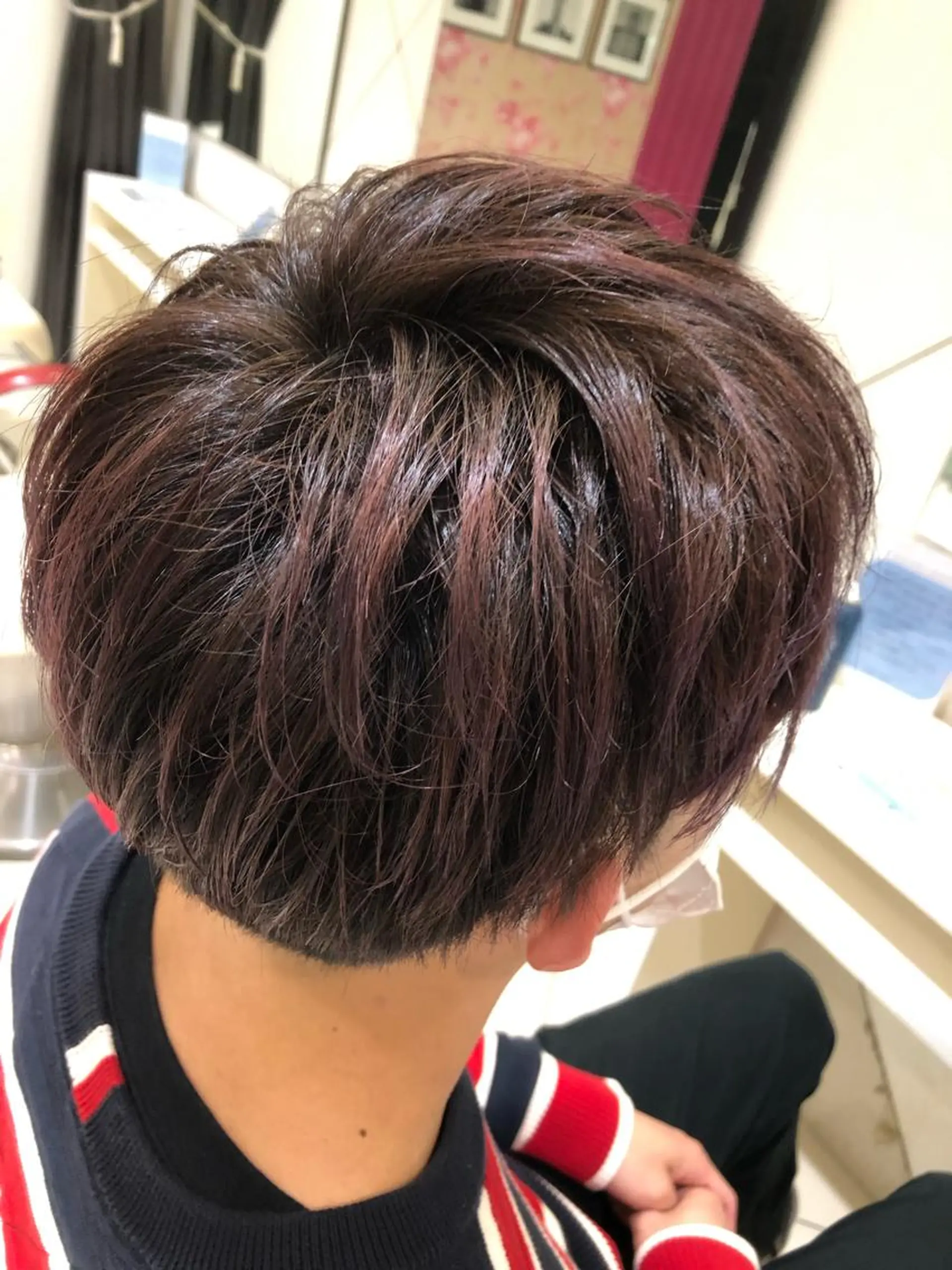 ショート カラー メンズ パープルカラー 🍀富久 永梨🧸のヘアスタイル