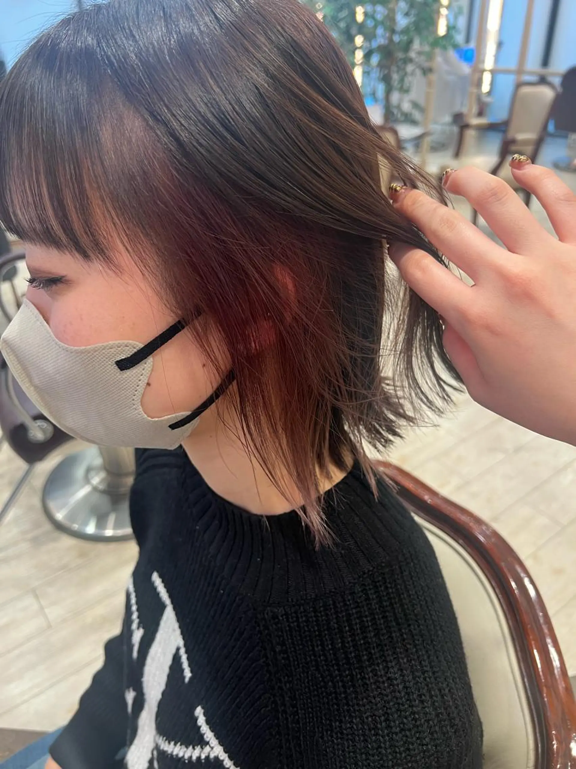 ショート カラー イヤリングカラー ピンクカラー ボブ SALOWIN川崎WEST店所属・🌷川崎/アレンジ/ 暖色ボブ/コトネ🌷のヘアスタイル