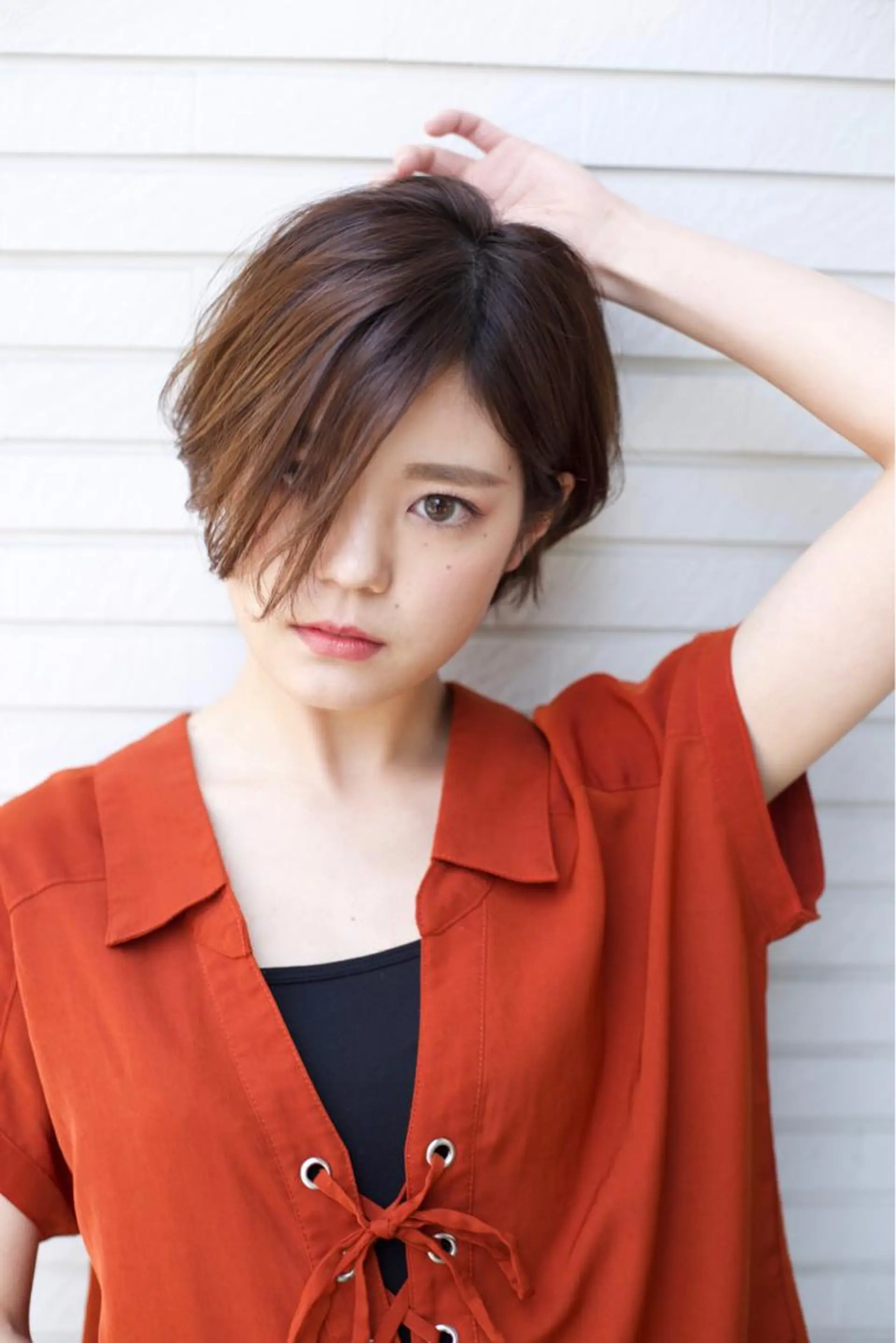 ショート カット パーマ トリートメント デザインカラー/ ブリーチ/稲若健太郎のヘアスタイル