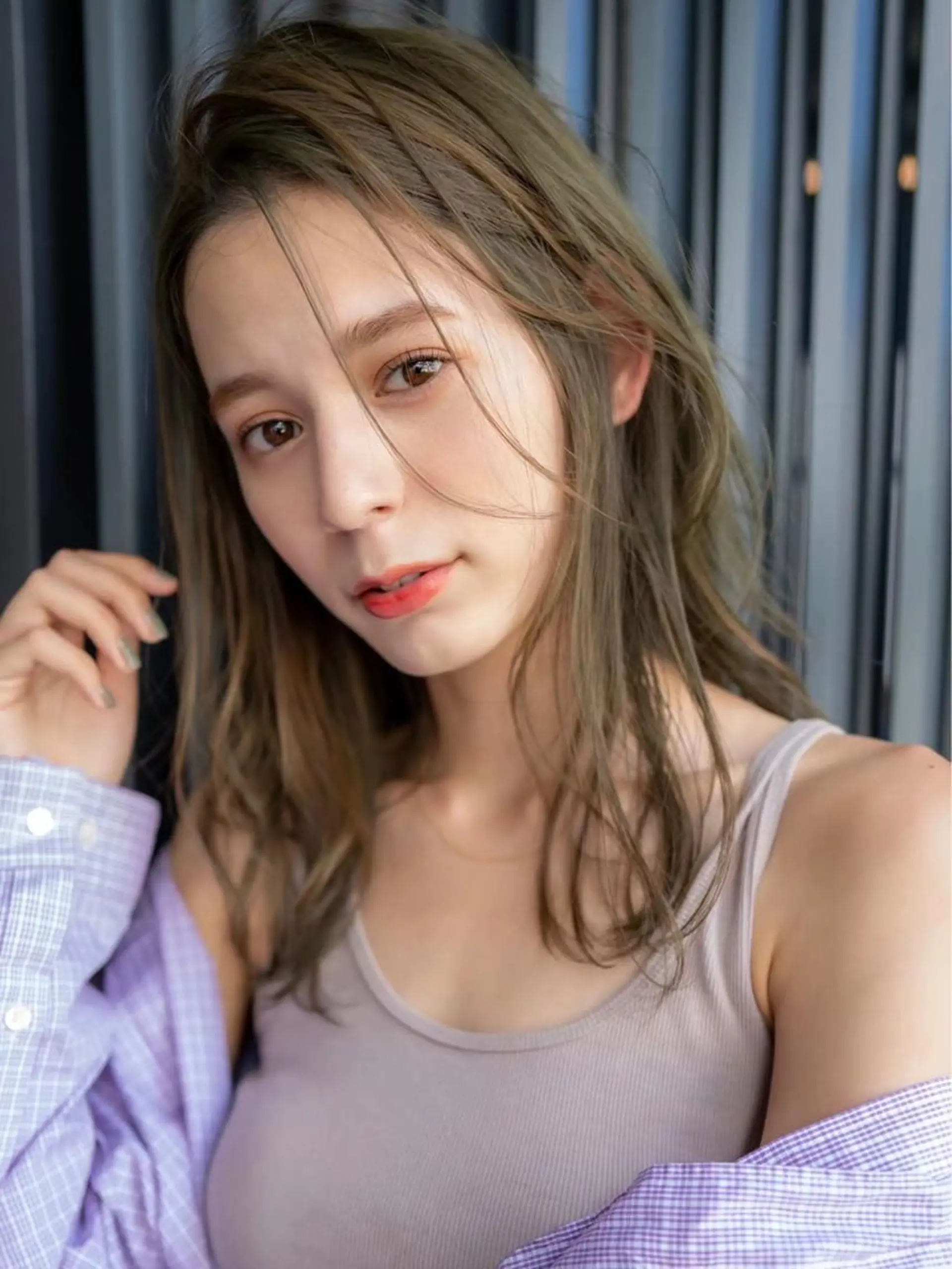 セミロング カラー パーマ カット ヘアカラー 大泉学園 CHISATO🐥のヘアスタイル