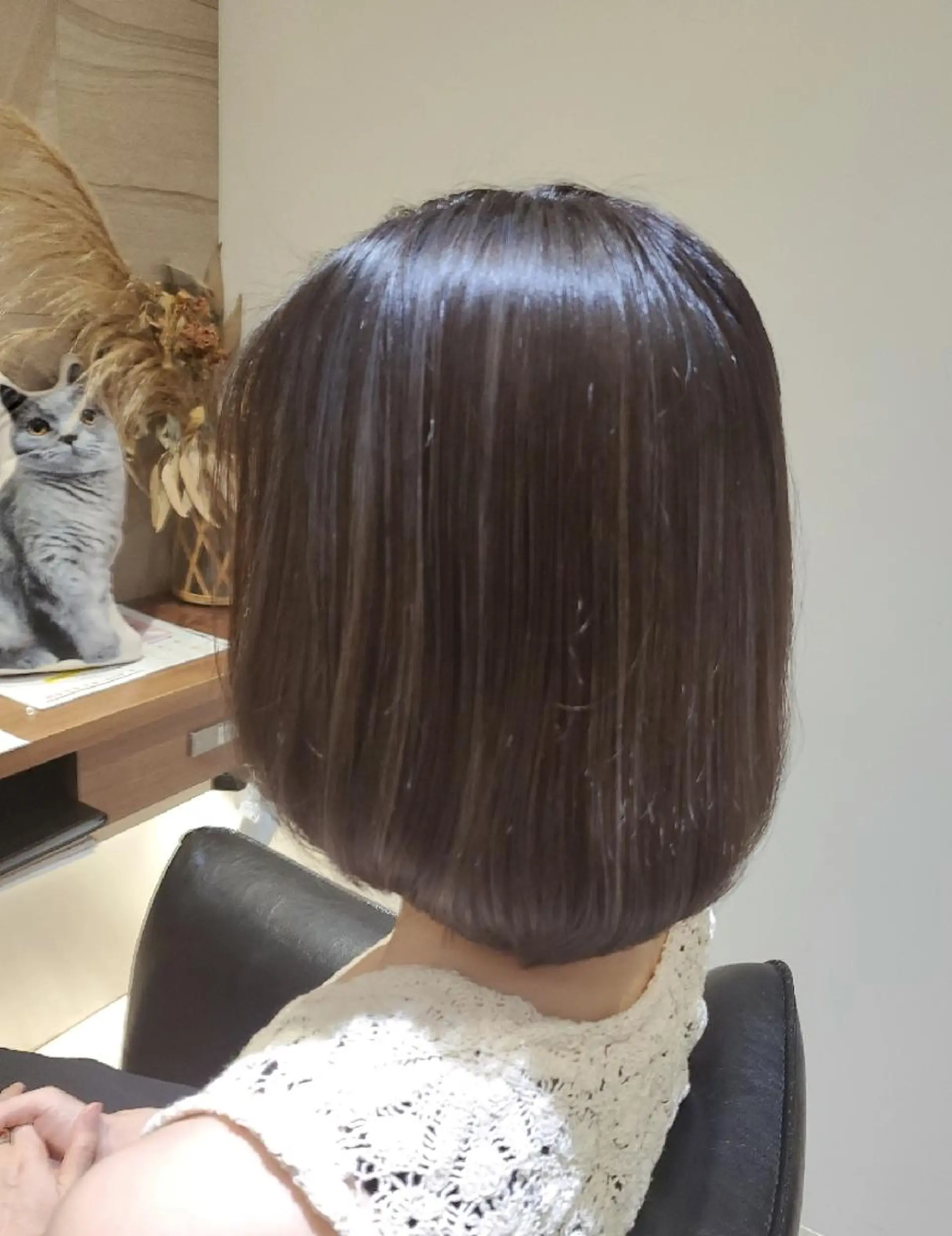 ショート カラー アッシュ ハイライトカラー ボブ ハイライト 💎カラー特化💎 長嶺文江💎のヘアスタイル