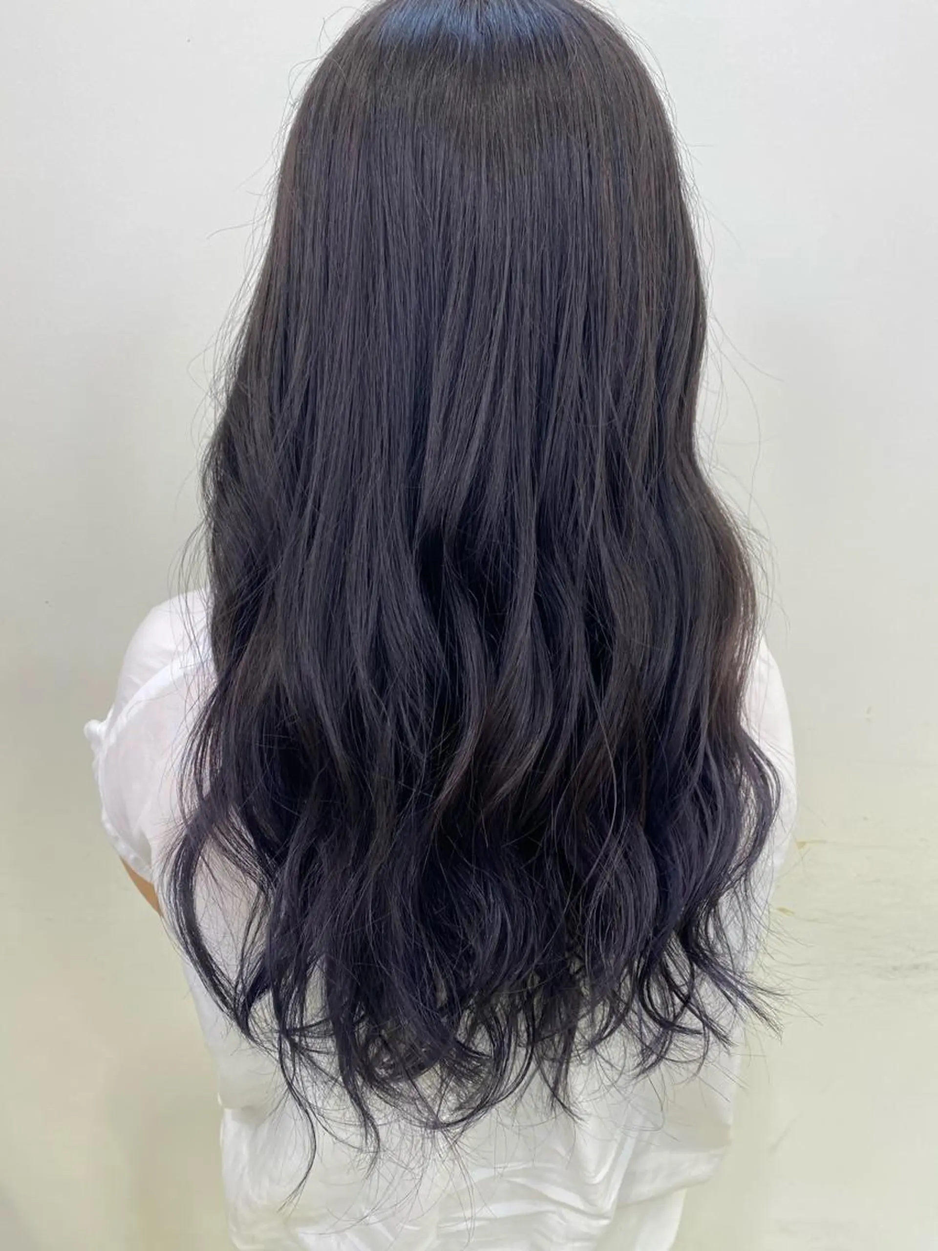 ロング カラー ヘアアレンジ ネイル マツエク・マツパ パープルカラー ワンカラーネイル パープル 💓💓彩 音💓💓のマツエク・マツパデザイン