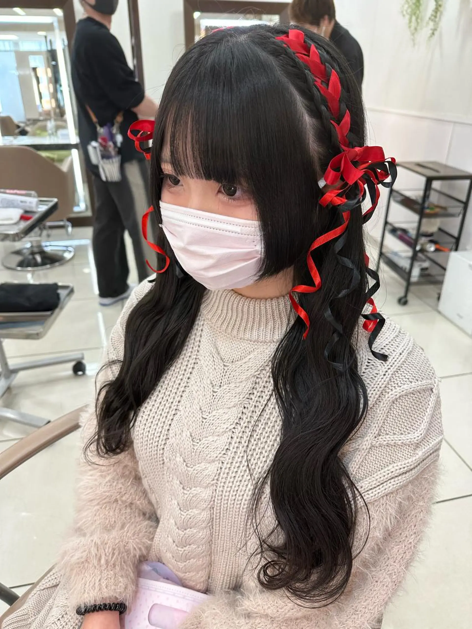 ロング ヘアセット すぐ予約OK💕 シールエクステのヘアスタイル
