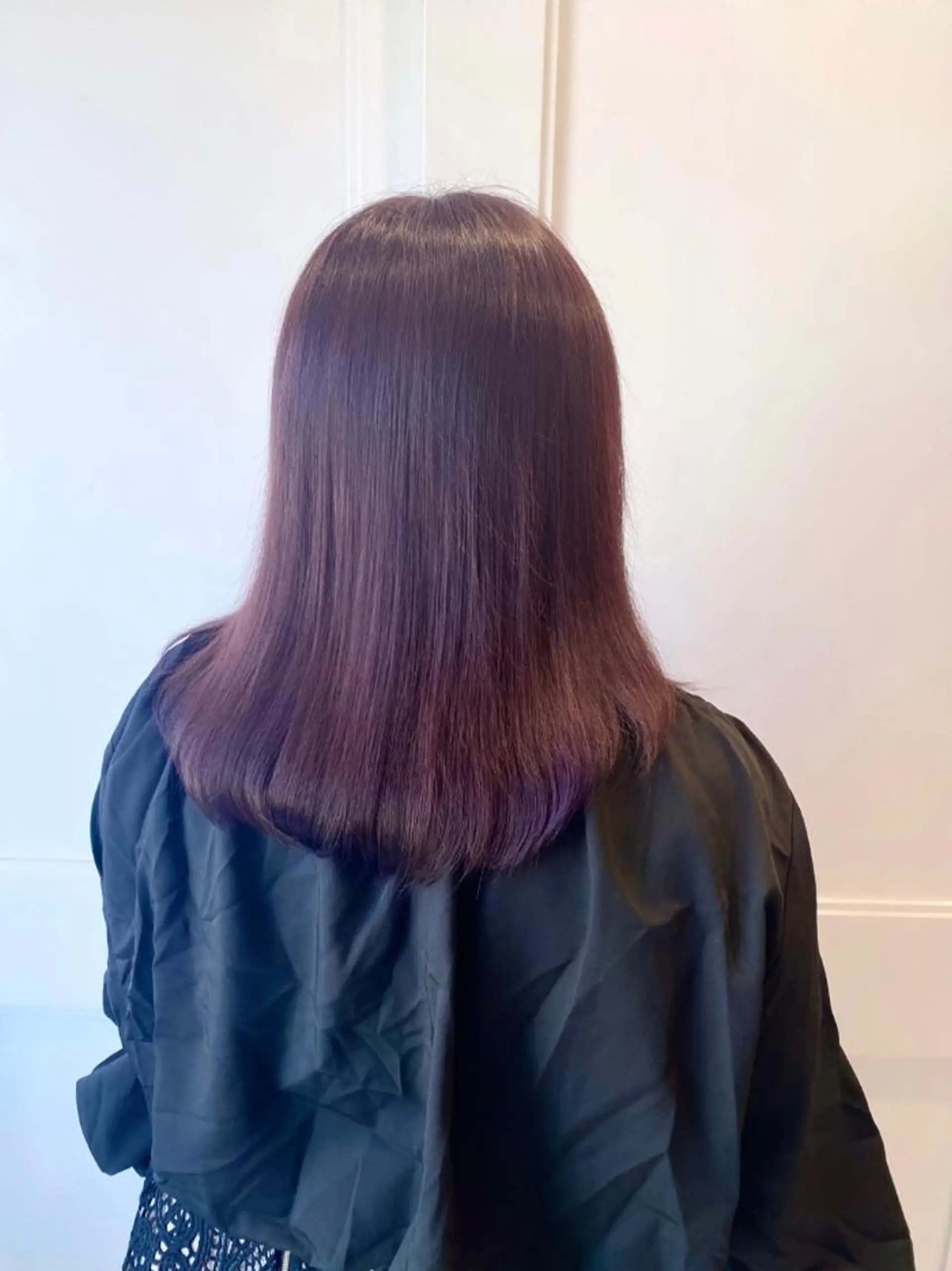 セミロング カラー ブリーチ 透明感カラー ラベンダーカラー ブリーチなしカラー ピンクカラー Ayuna /透明感カラーのヘアスタイル