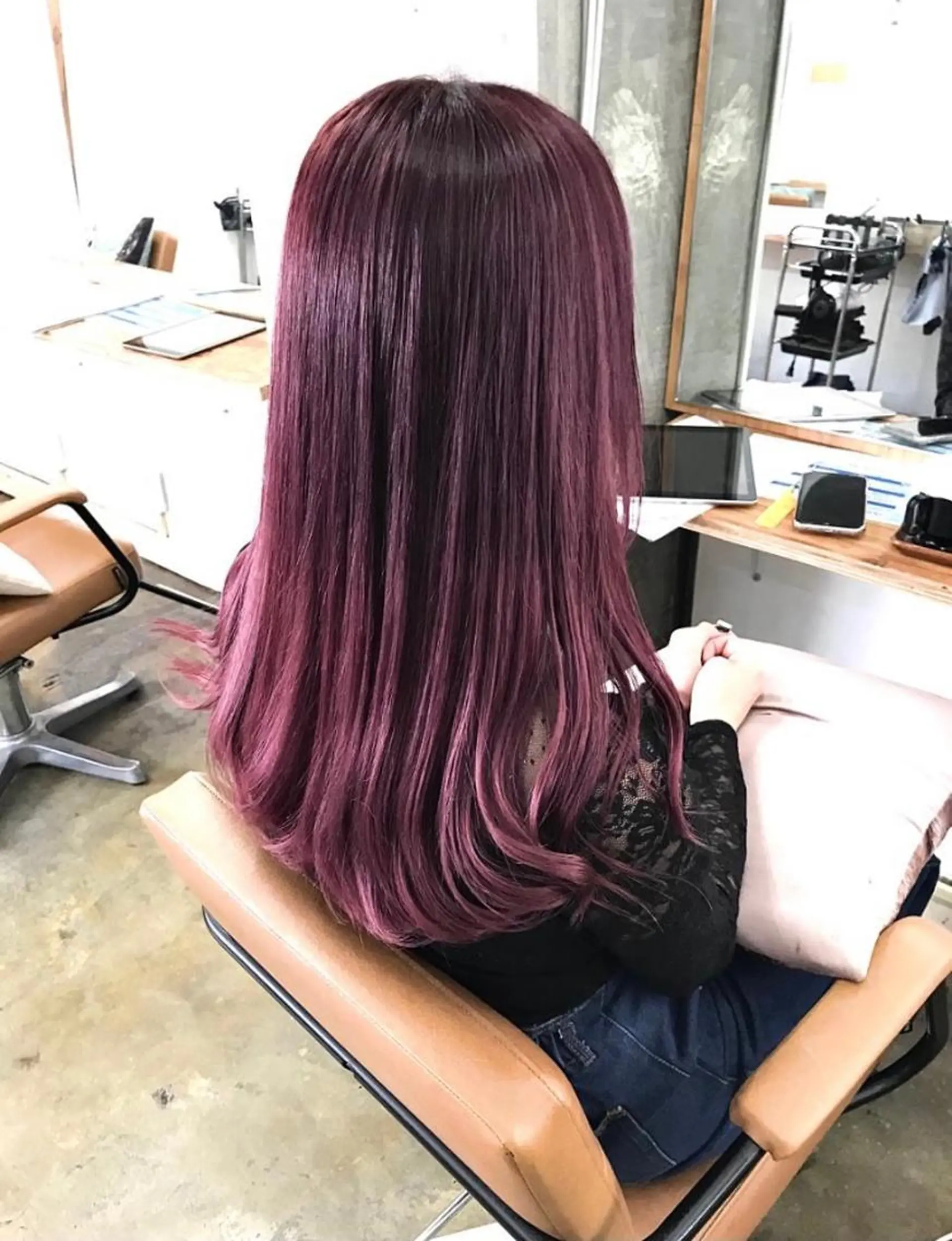 セミロング カラー ピンクカラー ピンクパープル パープルカラー カット ヘアカラー トリートメント 🌸髪質改善特化🌸 店長　ゆうやのヘアスタイル