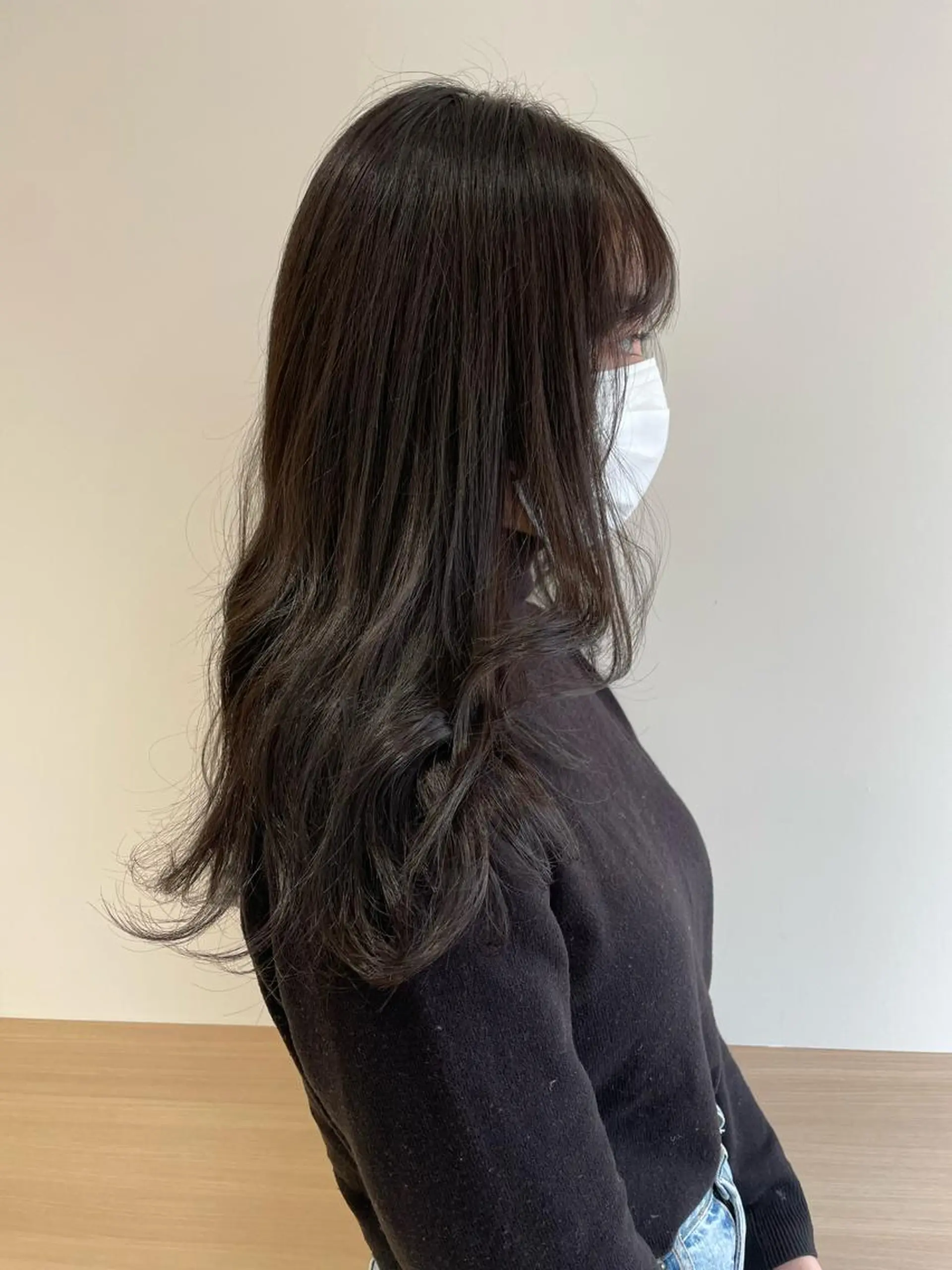 ロング カラー ブラウンカラー ケアカラー ピンクカラー ピンクブラウン ロング カット GO TODAY SHAiRE SALON所属・天野 瑠真のヘアスタイル