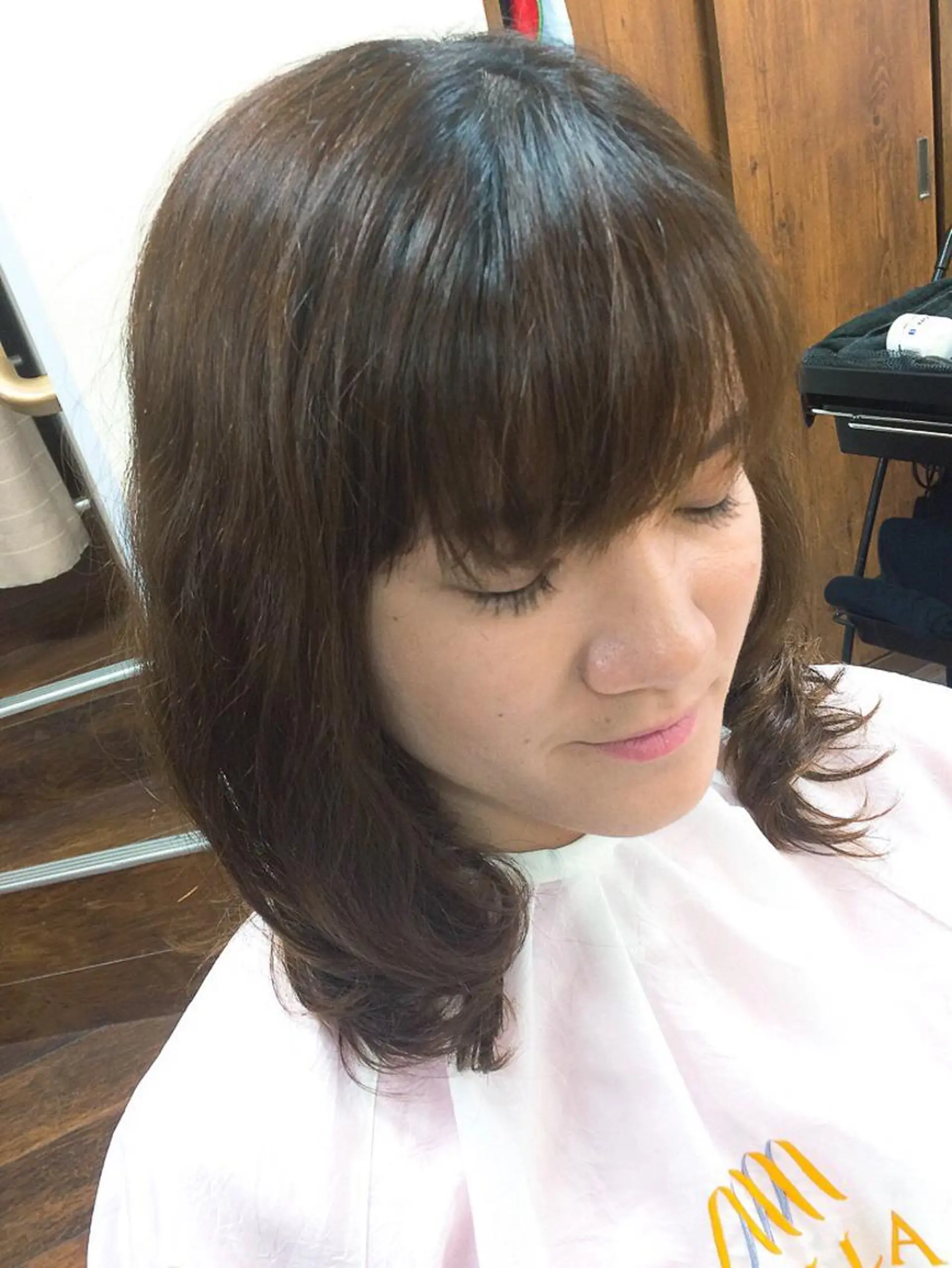 ミディアム パーマ ミディアムパーマ 大野 まゆのヘアスタイル