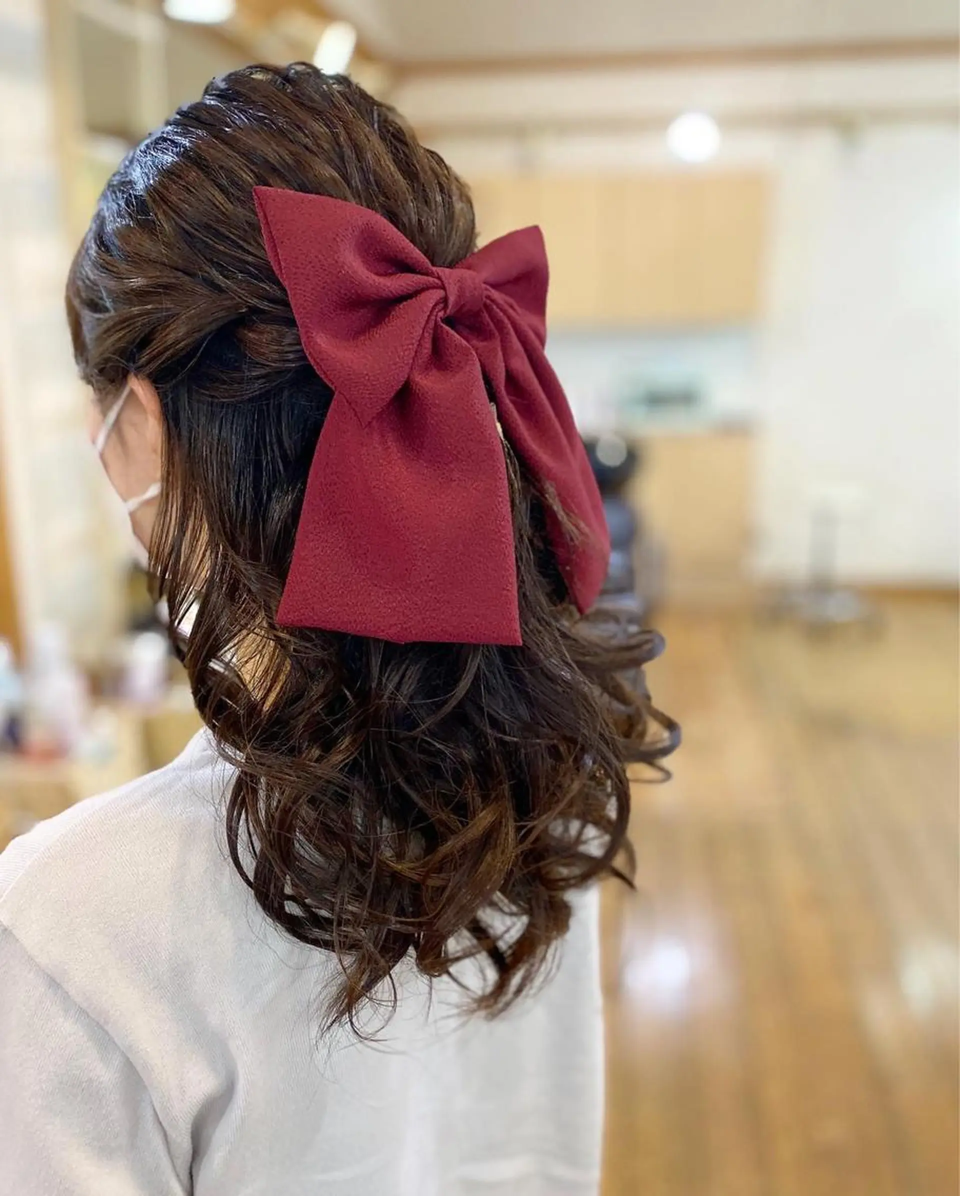 ロング ヘアアレンジ ハーフアップ 荒木 ひろかのヘアスタイル