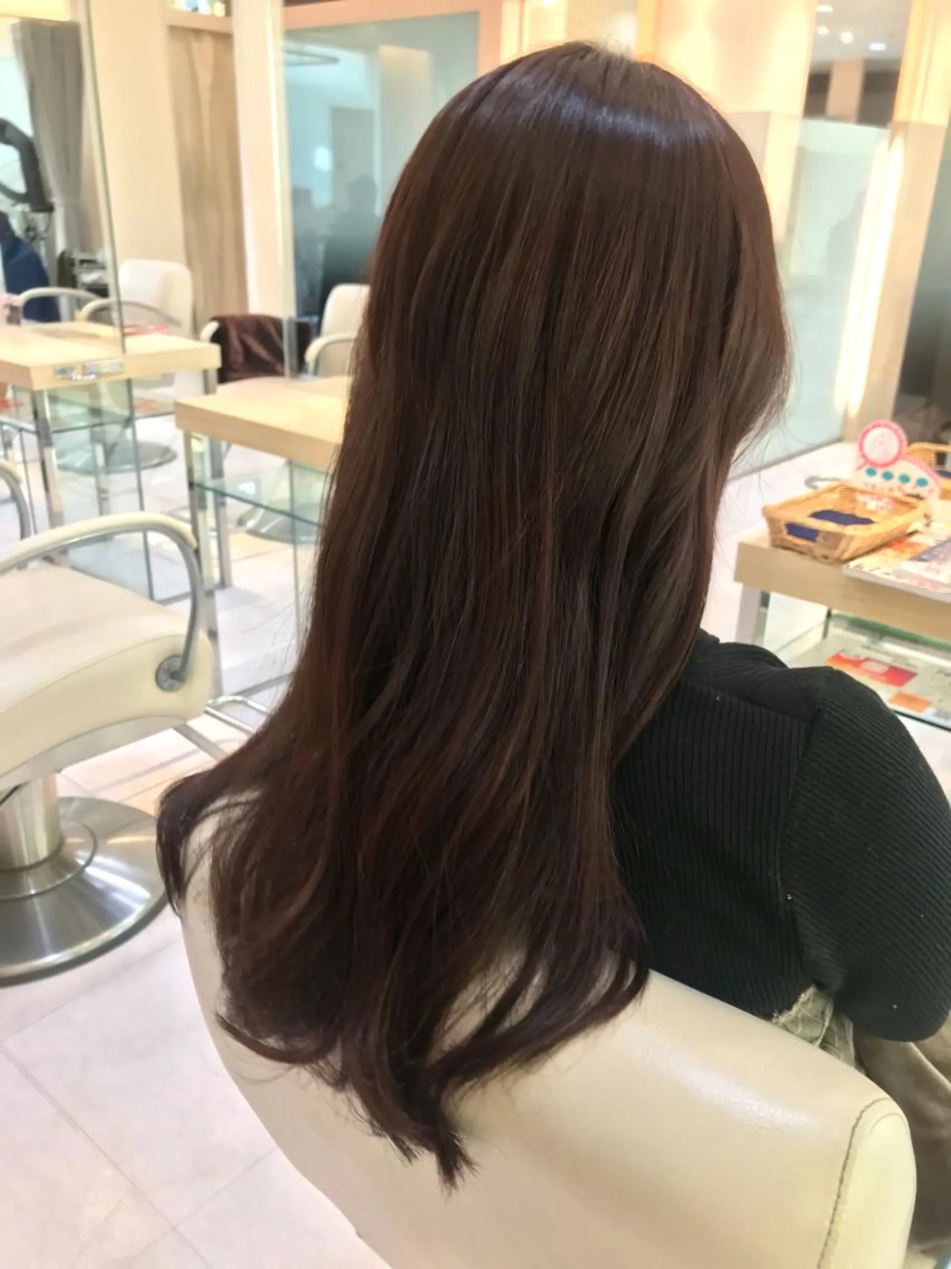 ロング カラー ピンクカラー オルチャンヘア 後藤 瑞季のヘアスタイル