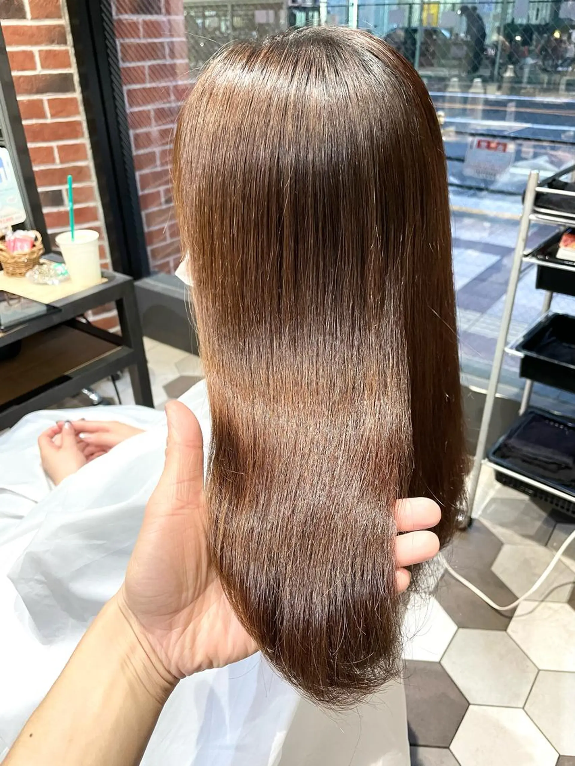 ロング カラー 髪質改善 縮毛矯正 カット 縮毛矯正 トリートメント 縞田 健一のヘアスタイル