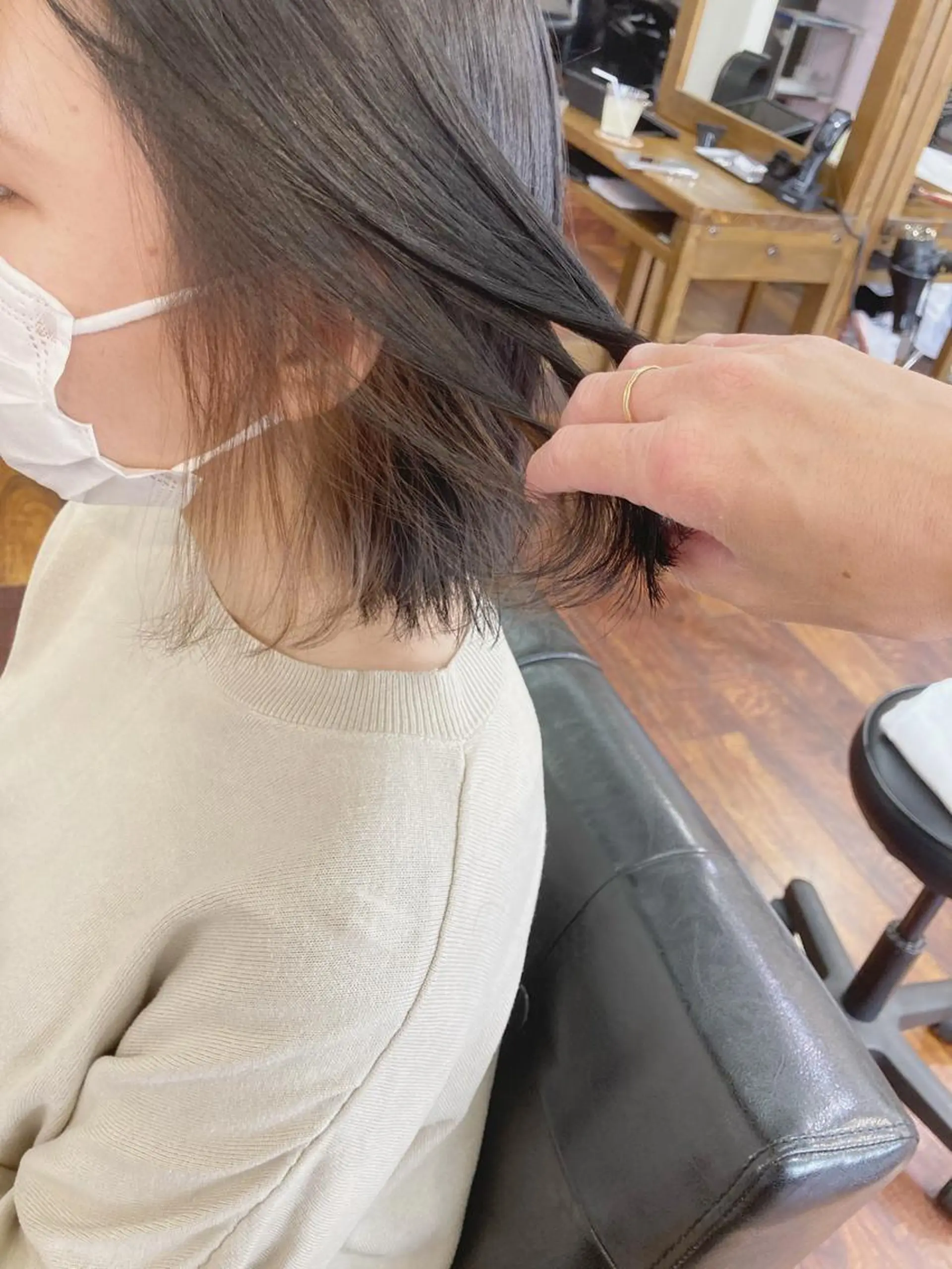 ミディアム カラー ベージュカラー カット ヘアカラー 小木曽智美 /ボブ/ショートのヘアスタイル