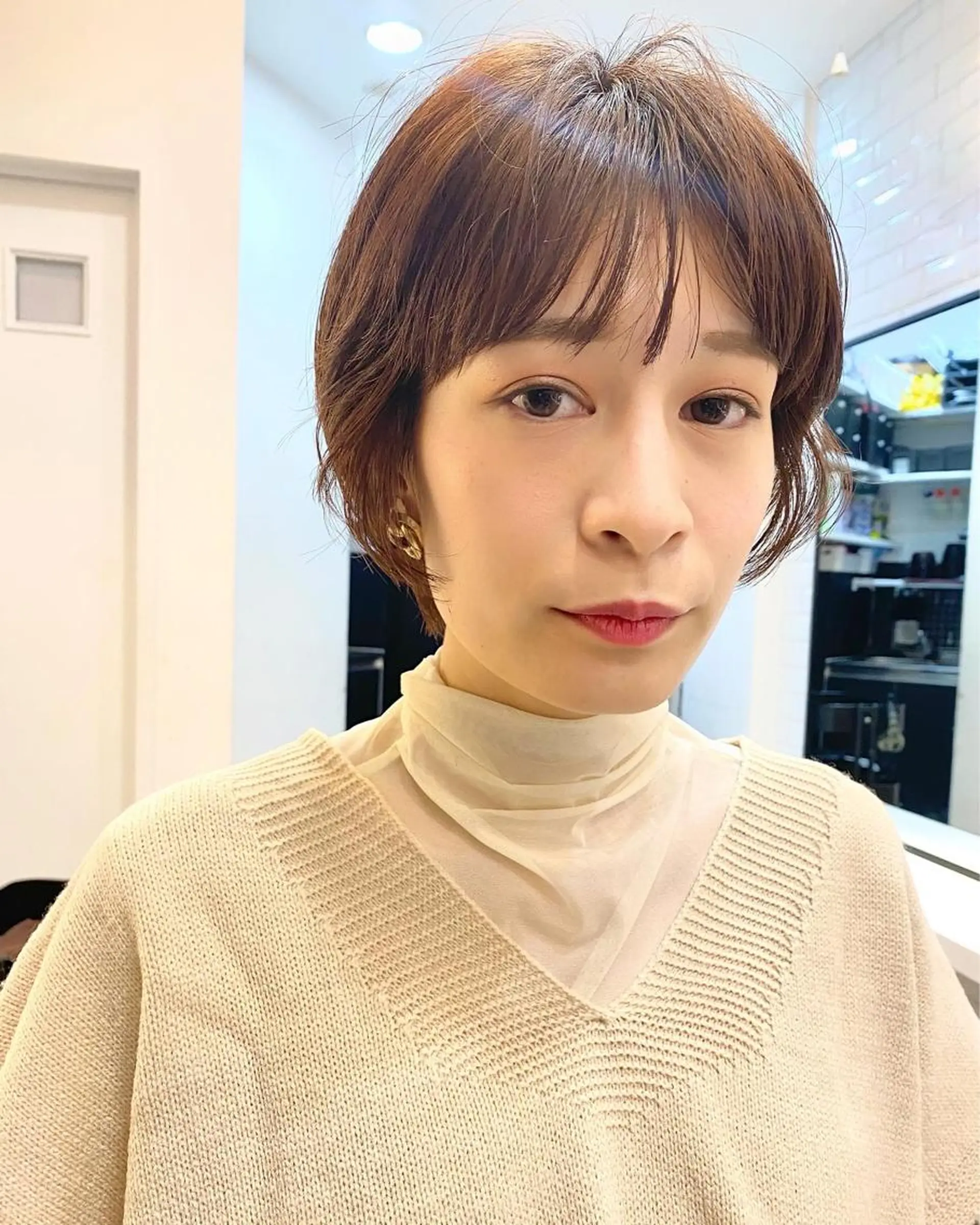 ショート カラー パーマ ヘアアレンジ アイブロウ ショートボブ ボブ 似合わせカット ショートヘア 小顔カット 渋谷✨yuto✨全 メニュー得意です🙏のヘアスタイル