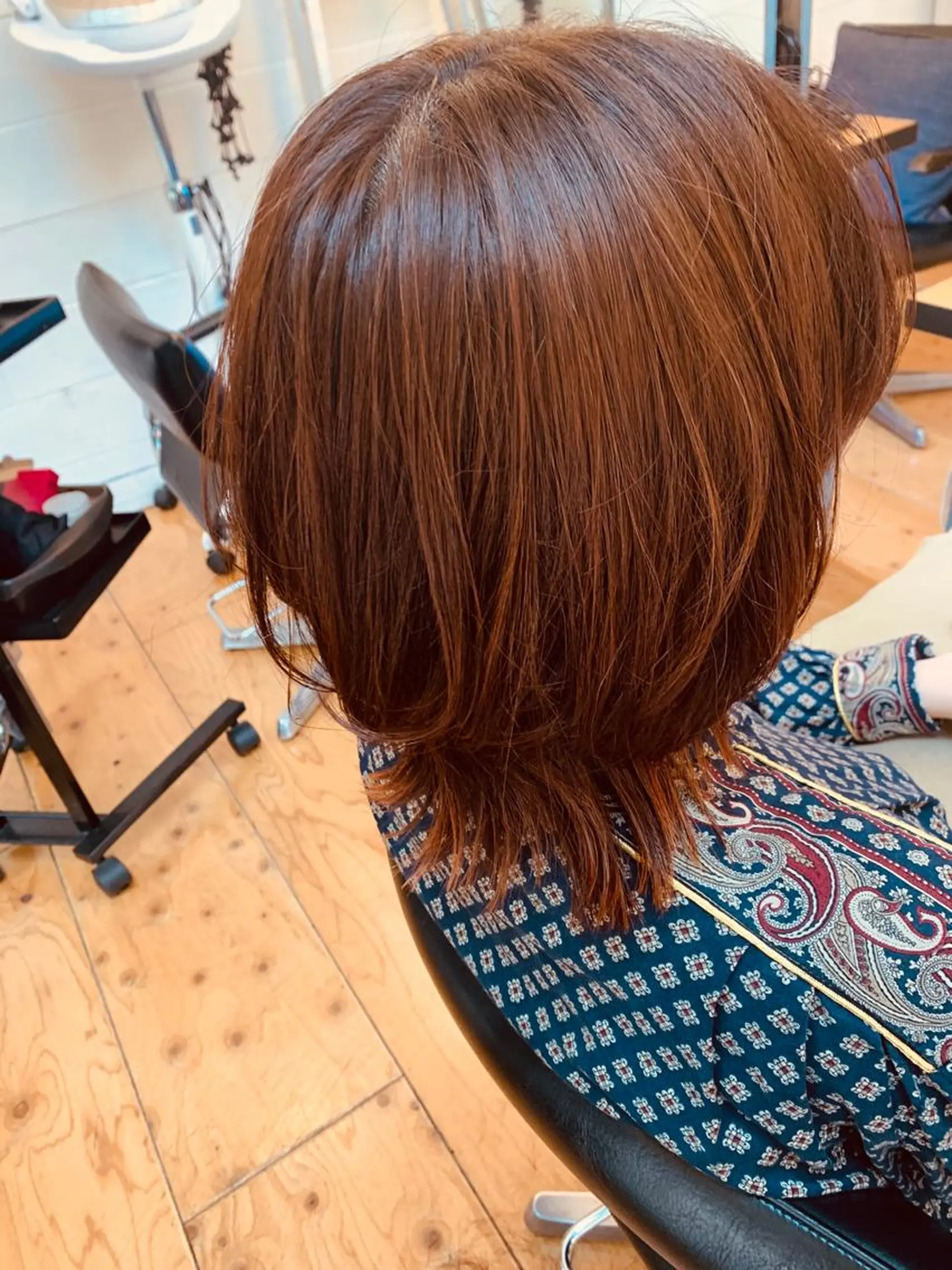 ミディアム カラー ダブルカラー Lagom なかだのヘアスタイル