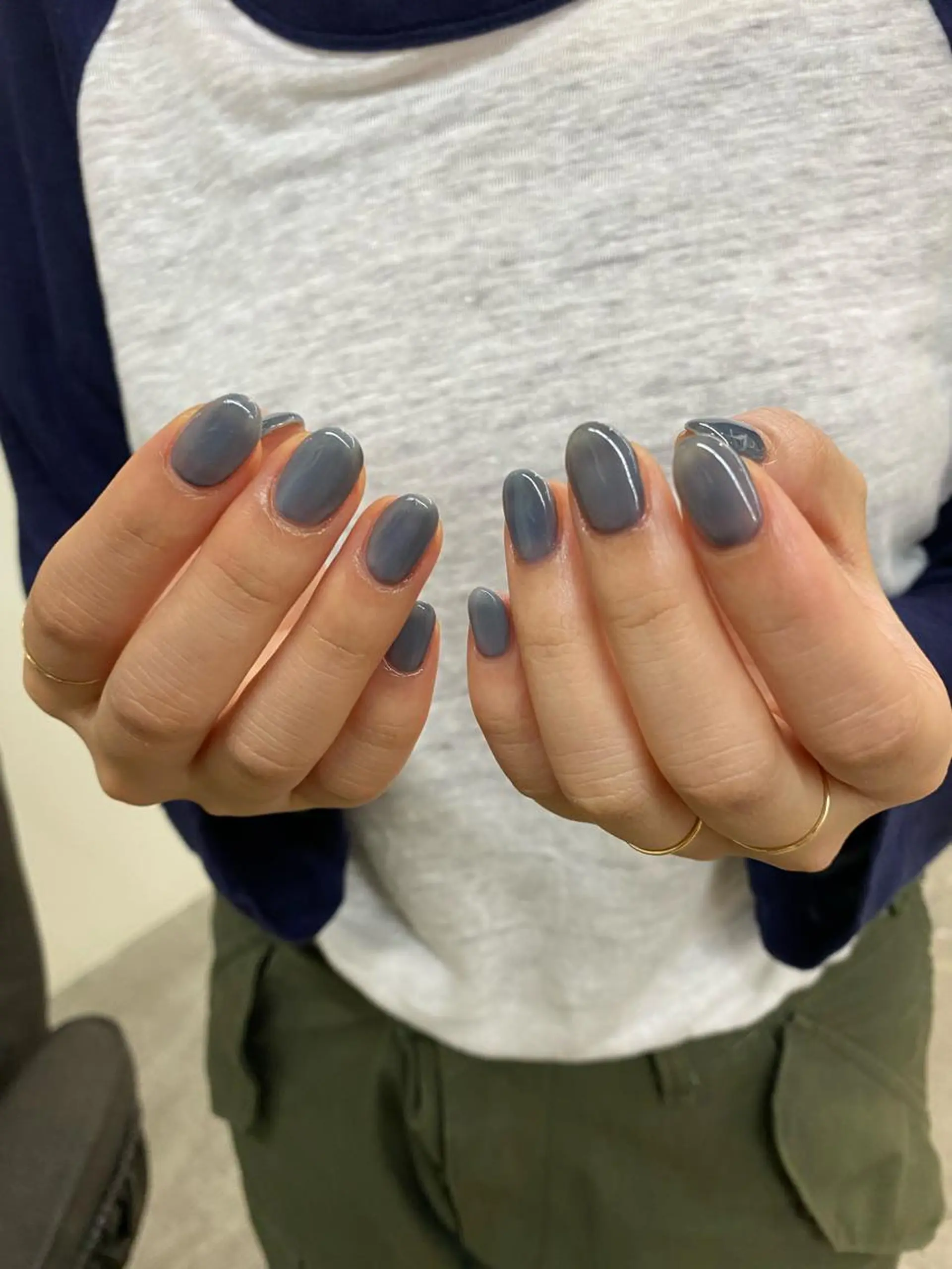 ネイル ブルー ハンドネイル nable.所属・望月 実莉のネイルデザイン