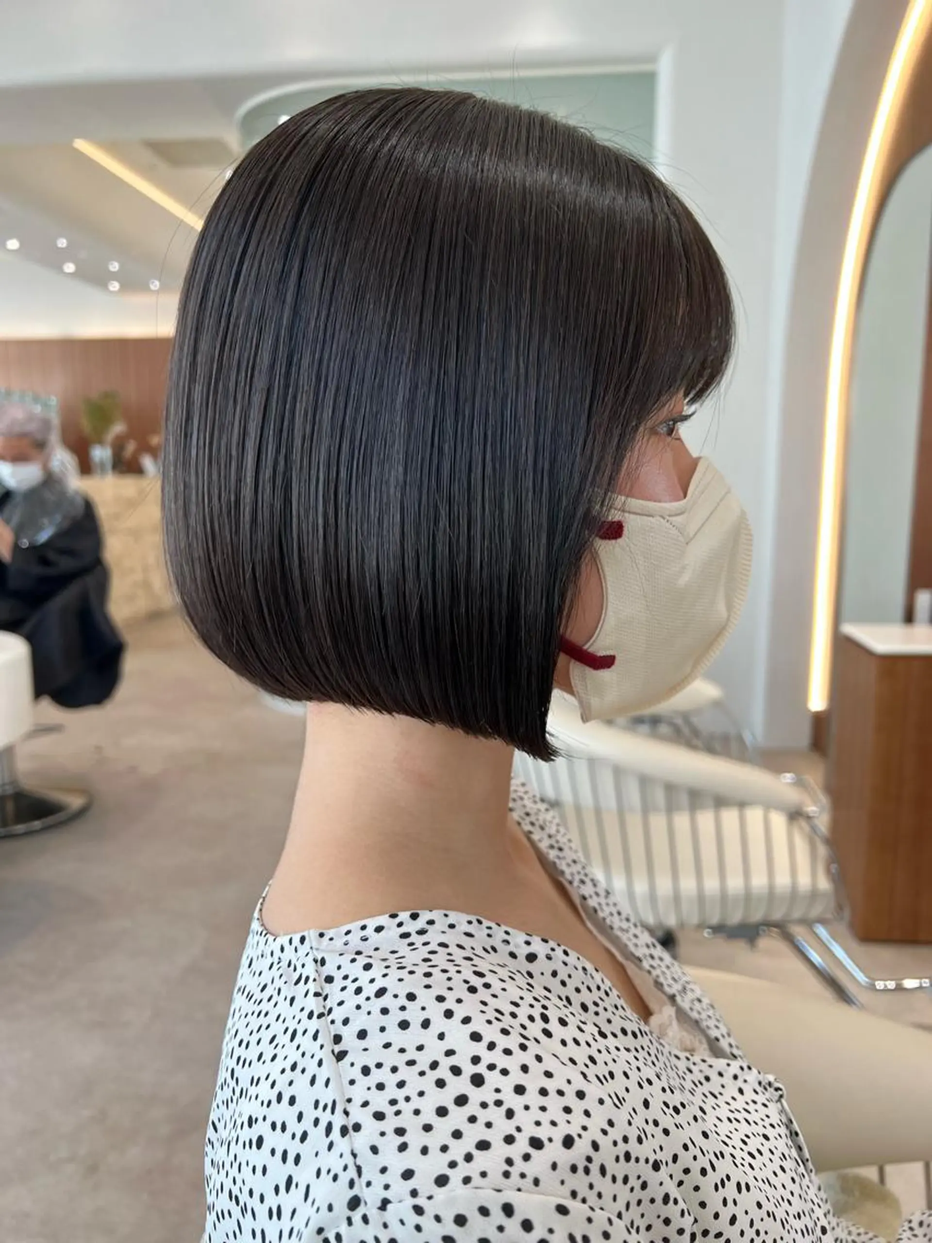 ショート パーマ ボブ ストレートパーマ カット 縮毛矯正 トリートメント ヘアセット 韓国レイヤー🇰🇷 韓国研修◎渋谷カイトのヘアスタイル