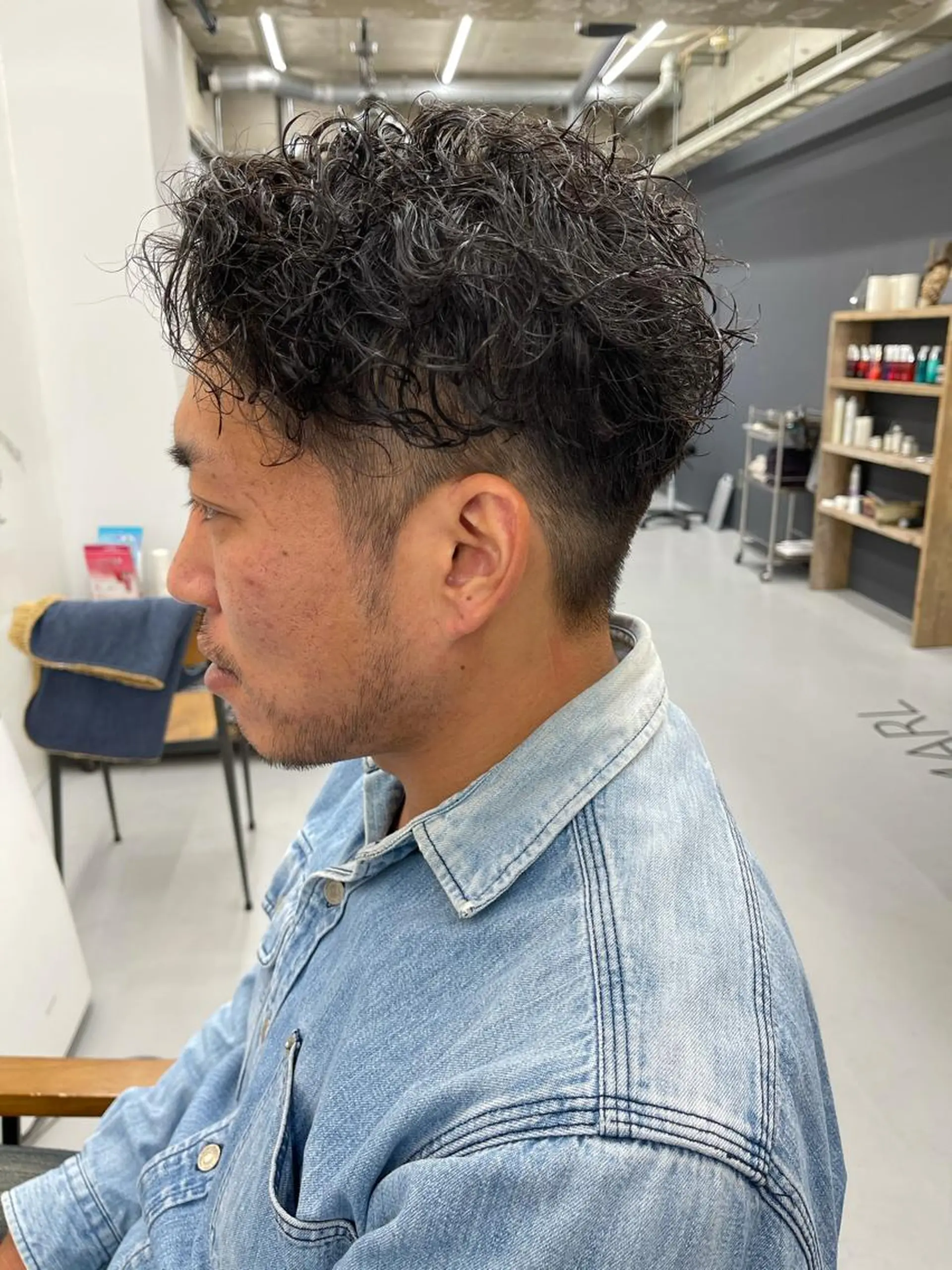 ショート パーマ メンズ ビジネス メンズパーマ 刈り上げ スパイラルパーマ カット パーマ 森本裕/オーナー/ スパイラルパーマのヘアスタイル