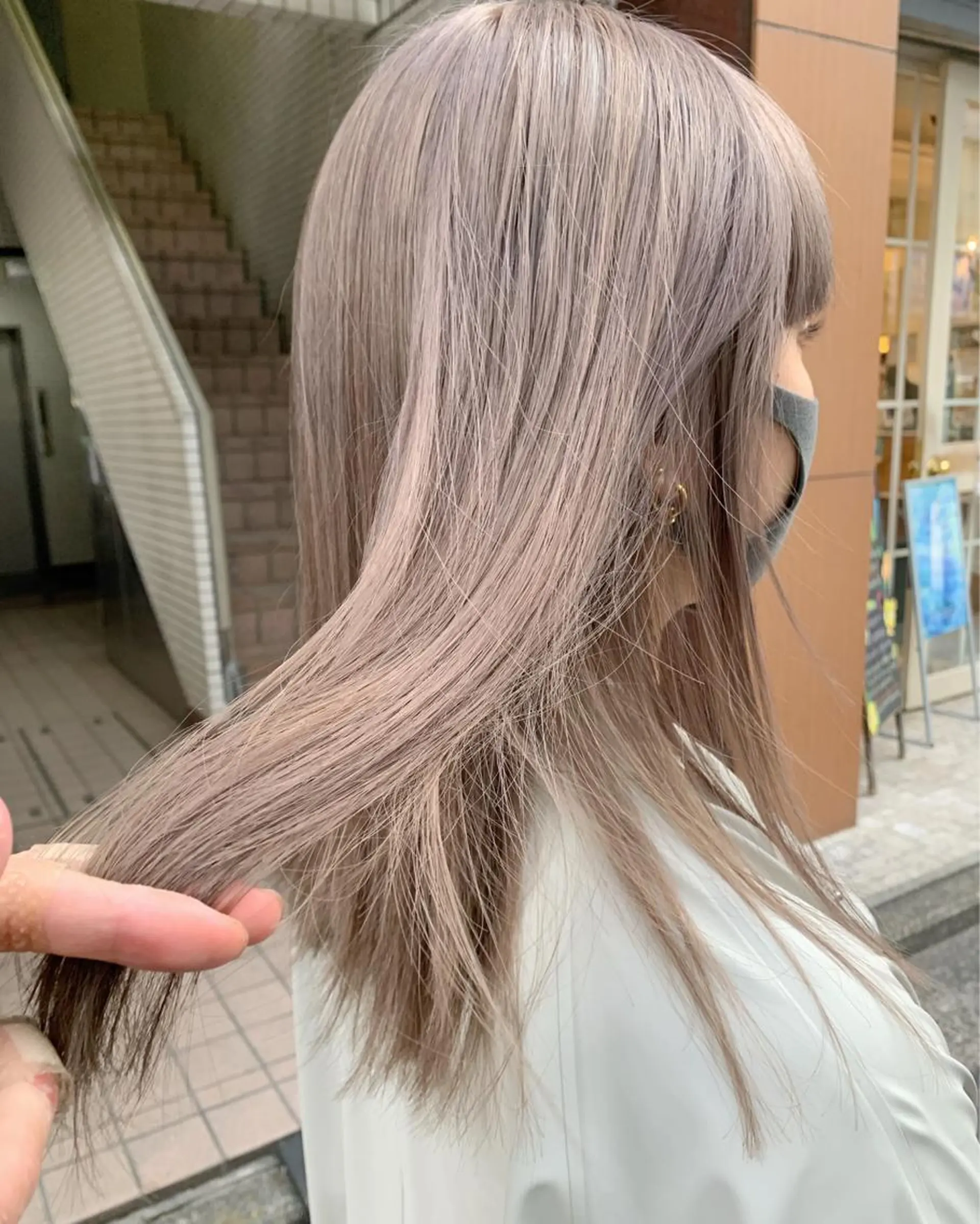 セミロング カラー ヘアアレンジ ベージュカラー ブリーチ ピンクカラー カット ヘアカラー トリートメント 🌿ニュアンスパーマ /ショート淳平のヘアスタイル