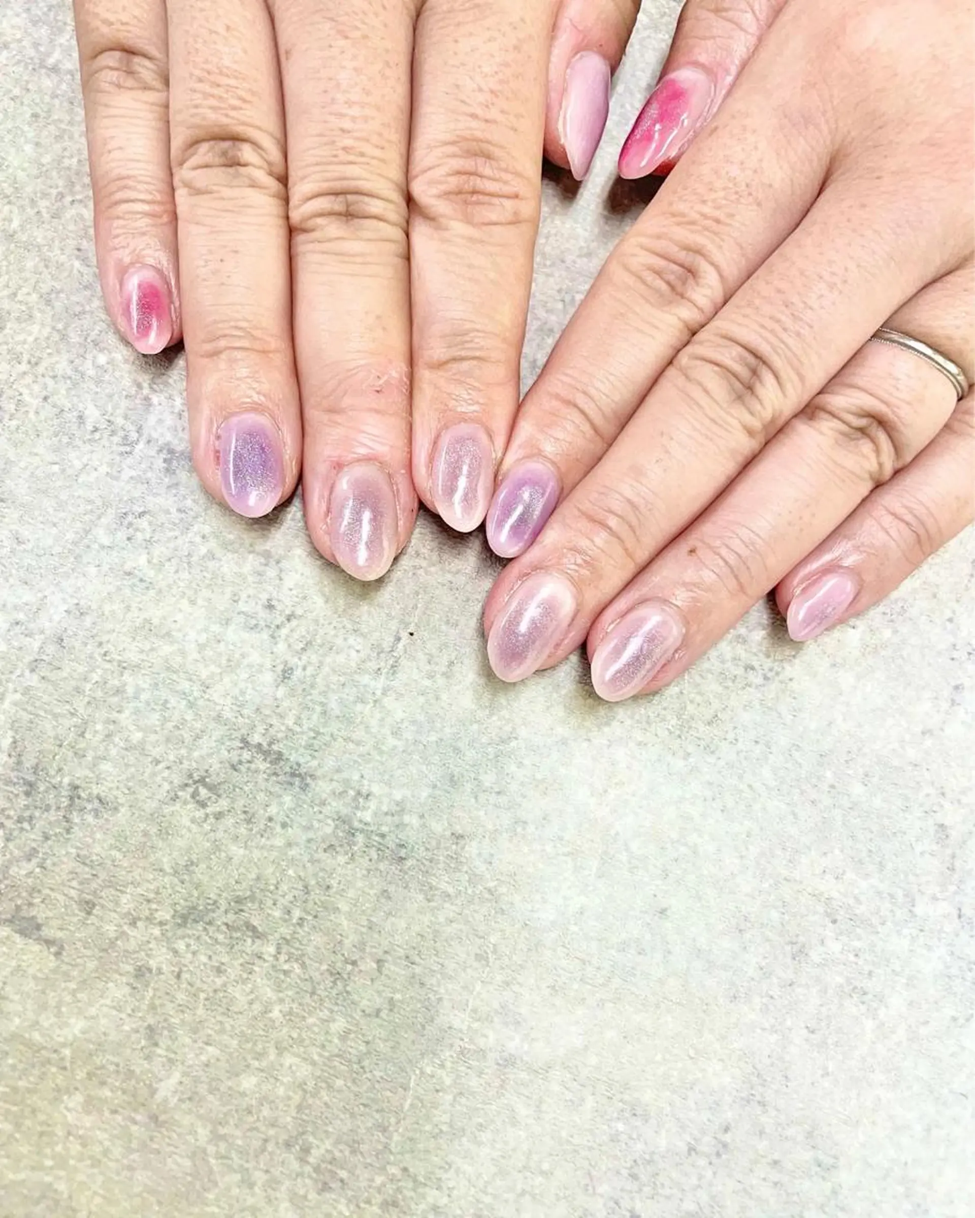ネイル アートネイル ブルー チークネイル フレンチネイル ジェルネイル FASTNAIL PLUS 新宿店のネイルデザイン