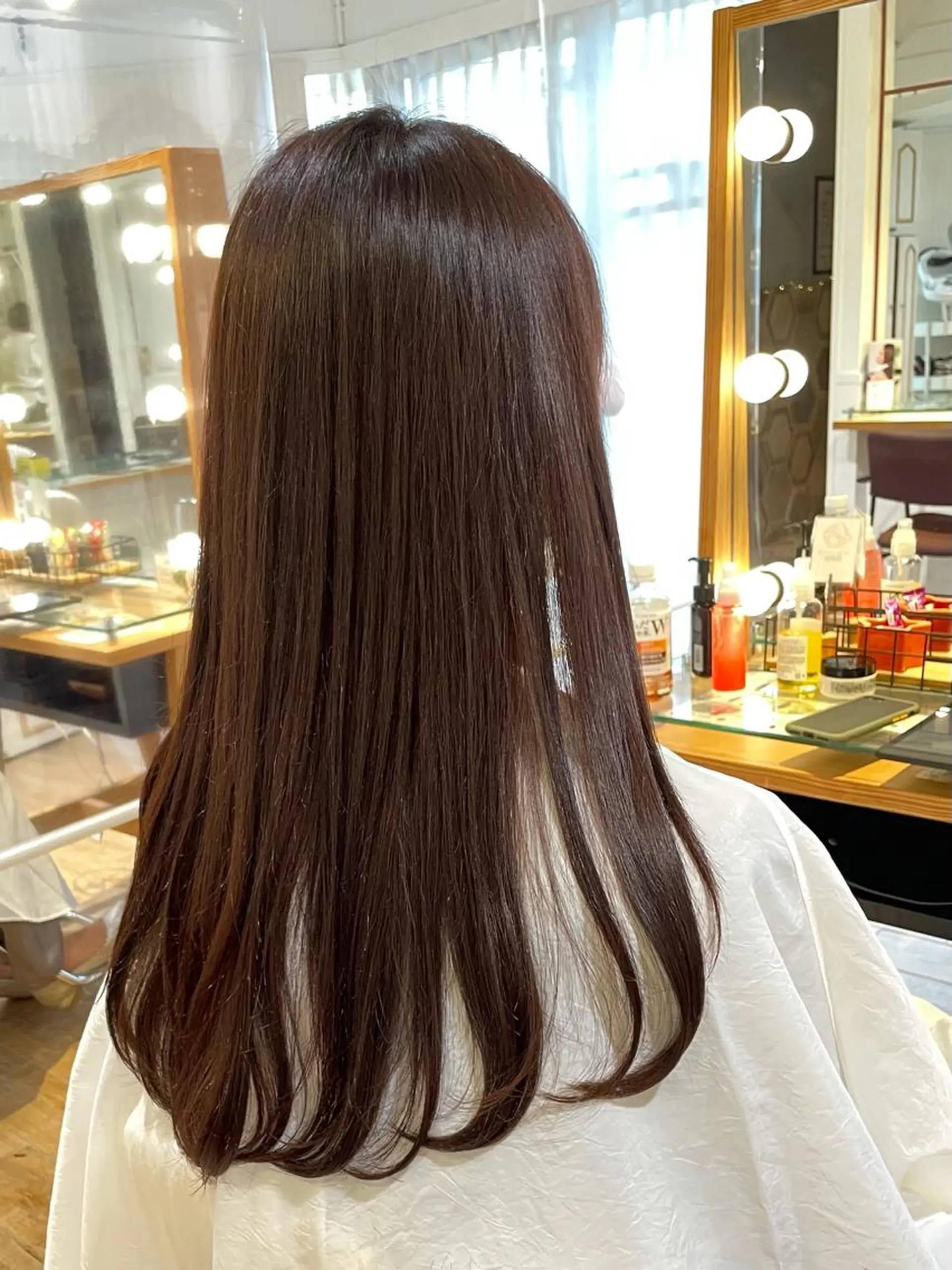 ロング カラー ブラウンカラー ロング カット 縮毛矯正 トリートメント ✨カラー支持No.1 🧸ワキ カナコ🧸のヘアスタイル