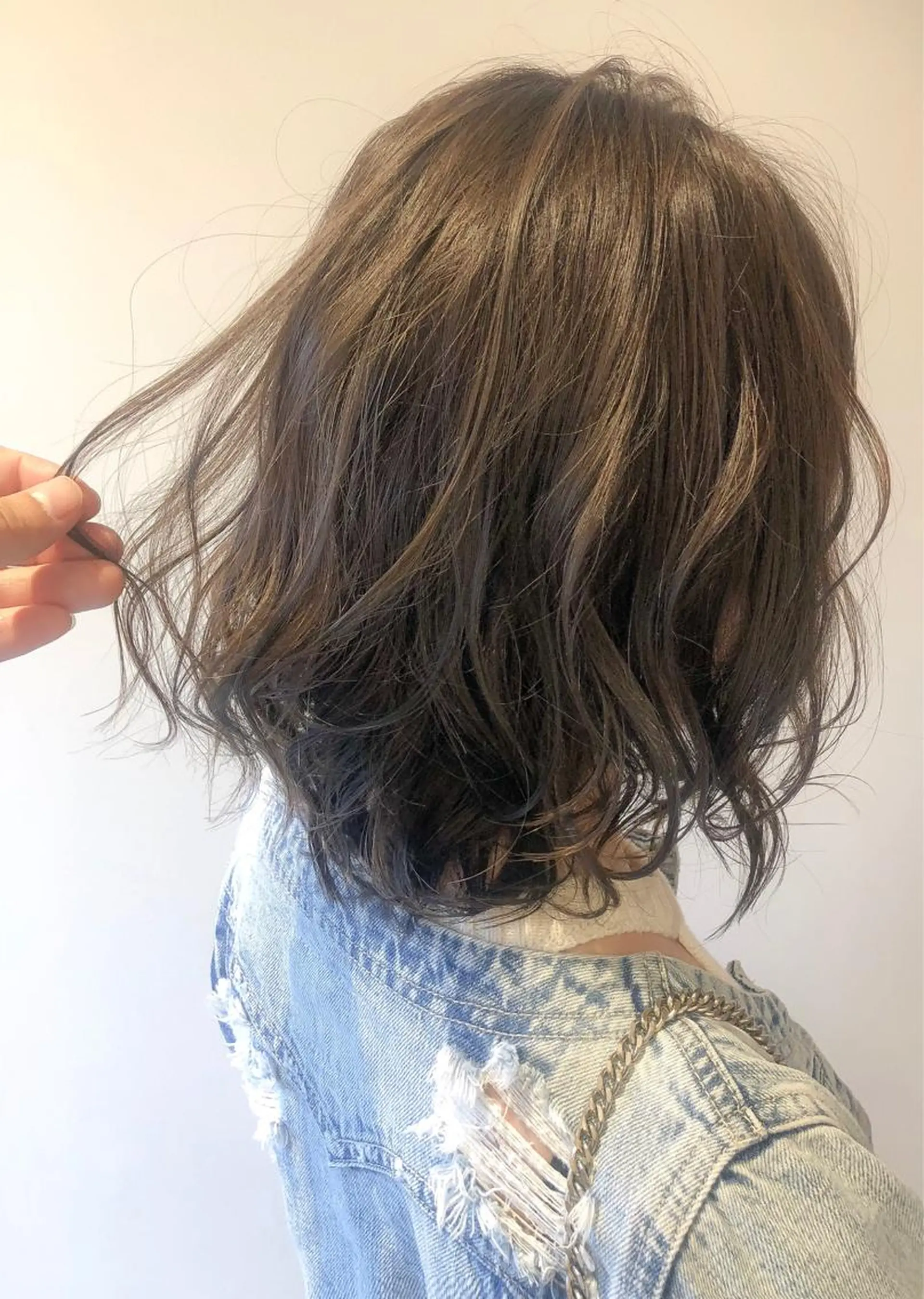 カラー カット 縮毛矯正 トリートメント ボブ韓国風レイヤー 髪質改善/畠中ケントのヘアスタイル