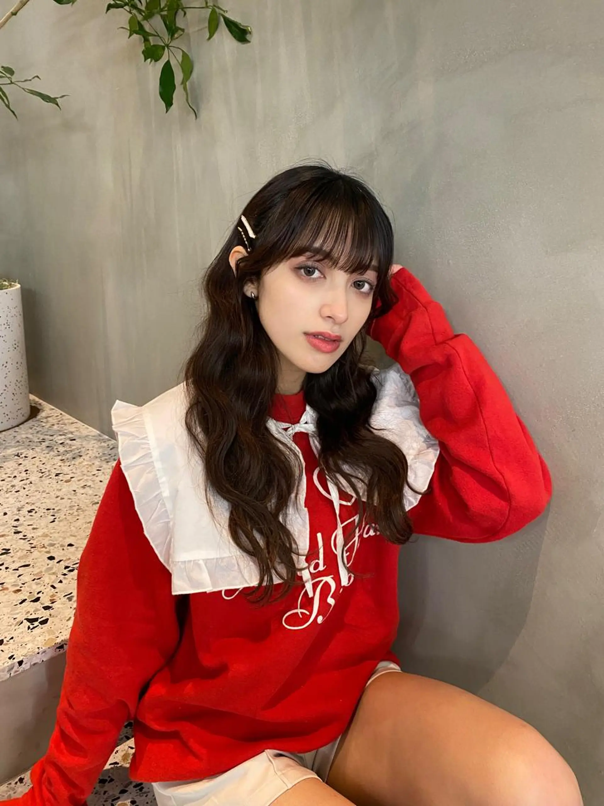 ロング カラー ヘアアレンジ 韓国girly hikariのヘアスタイル