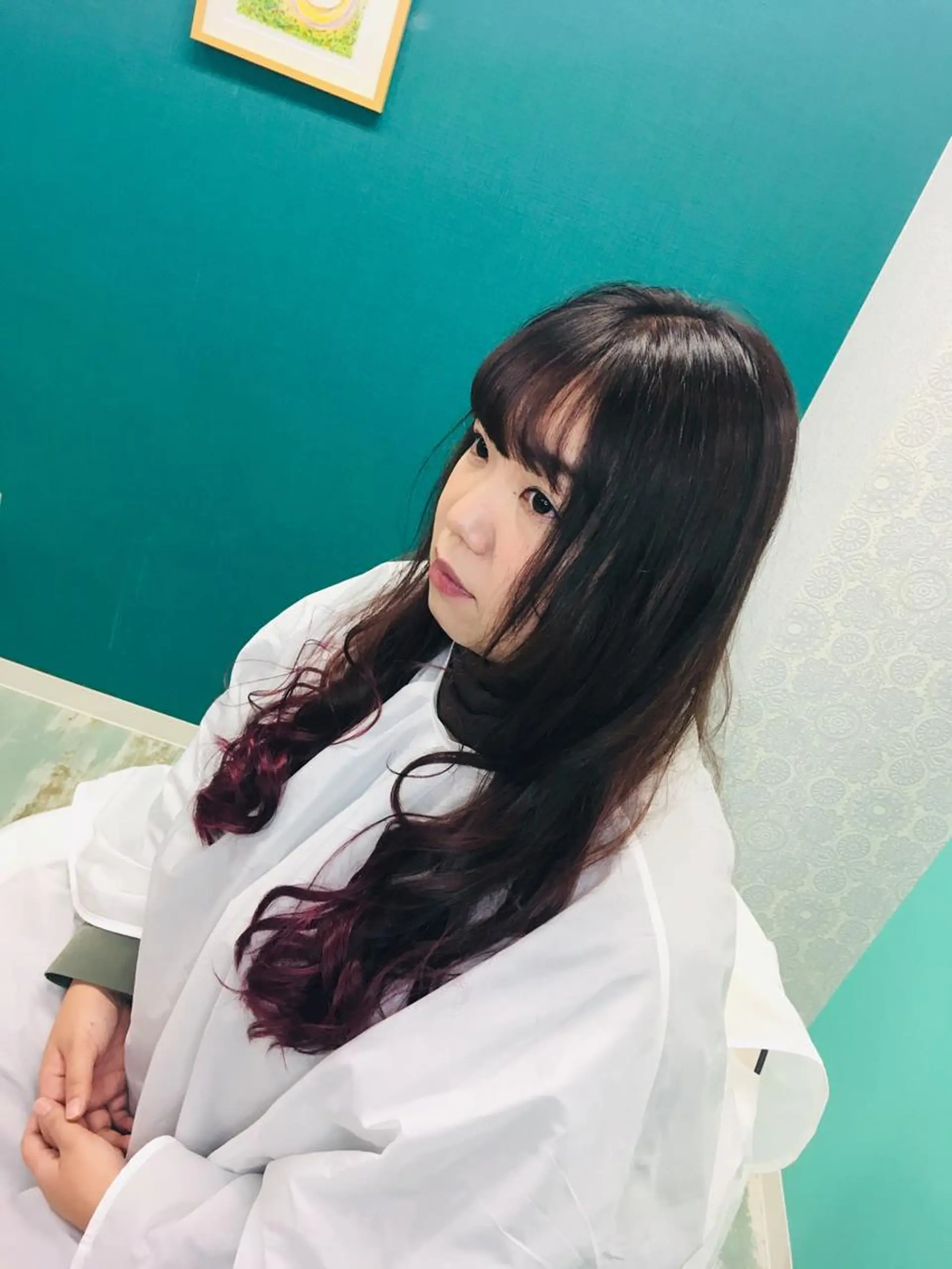 ロング 縮毛矯正 山本 雷のヘアスタイル