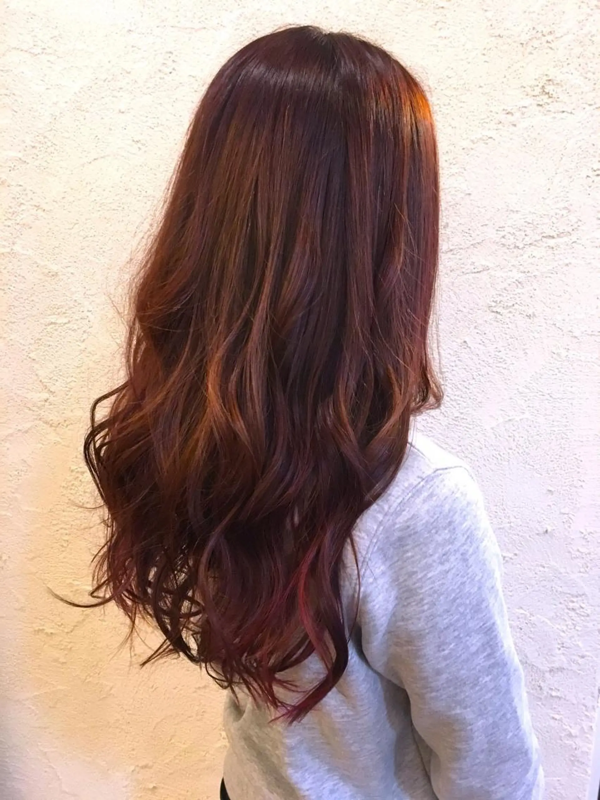 ロング カラー ヘアアレンジ ブラウンカラー TAKA 髪質改善のヘアスタイル