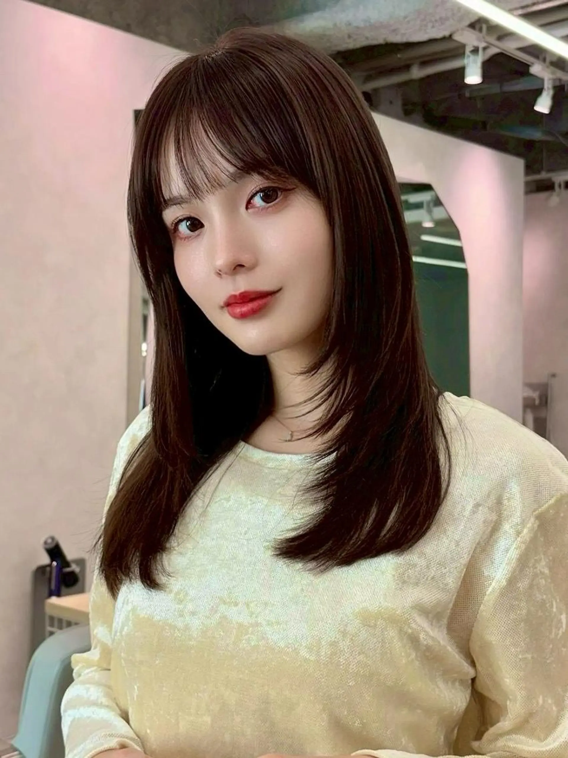 セミロング カット ヘアカラー トリートメント Farbe🤍 新築new Openのヘアスタイル