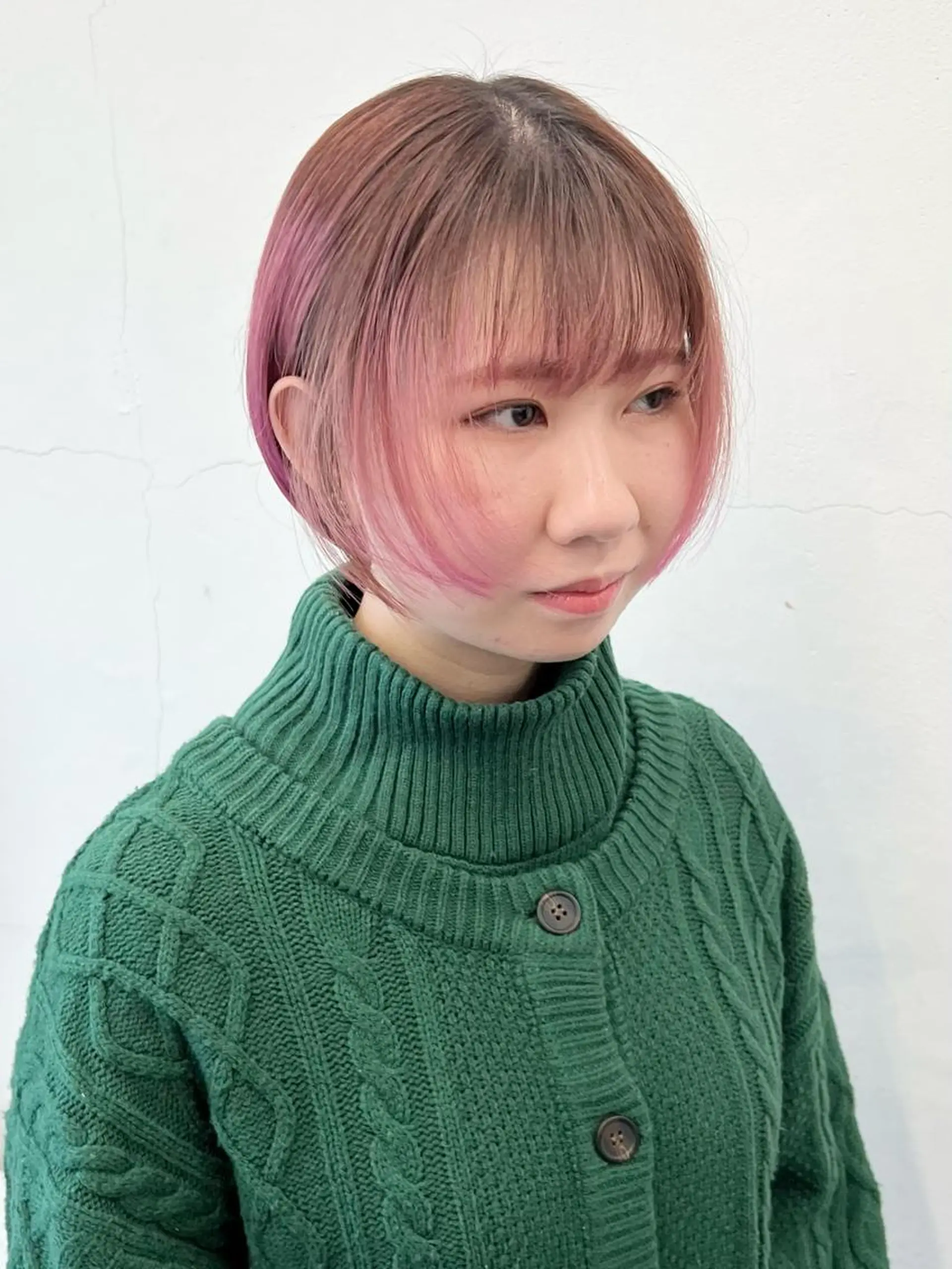 ショート カラー ヘアアレンジ 切りっぱなしボブ ショートボブ ボブ 顔まわりレイヤー レイヤーカット カット HARU//原宿🤍 リピート率NO.1のヘアスタイル