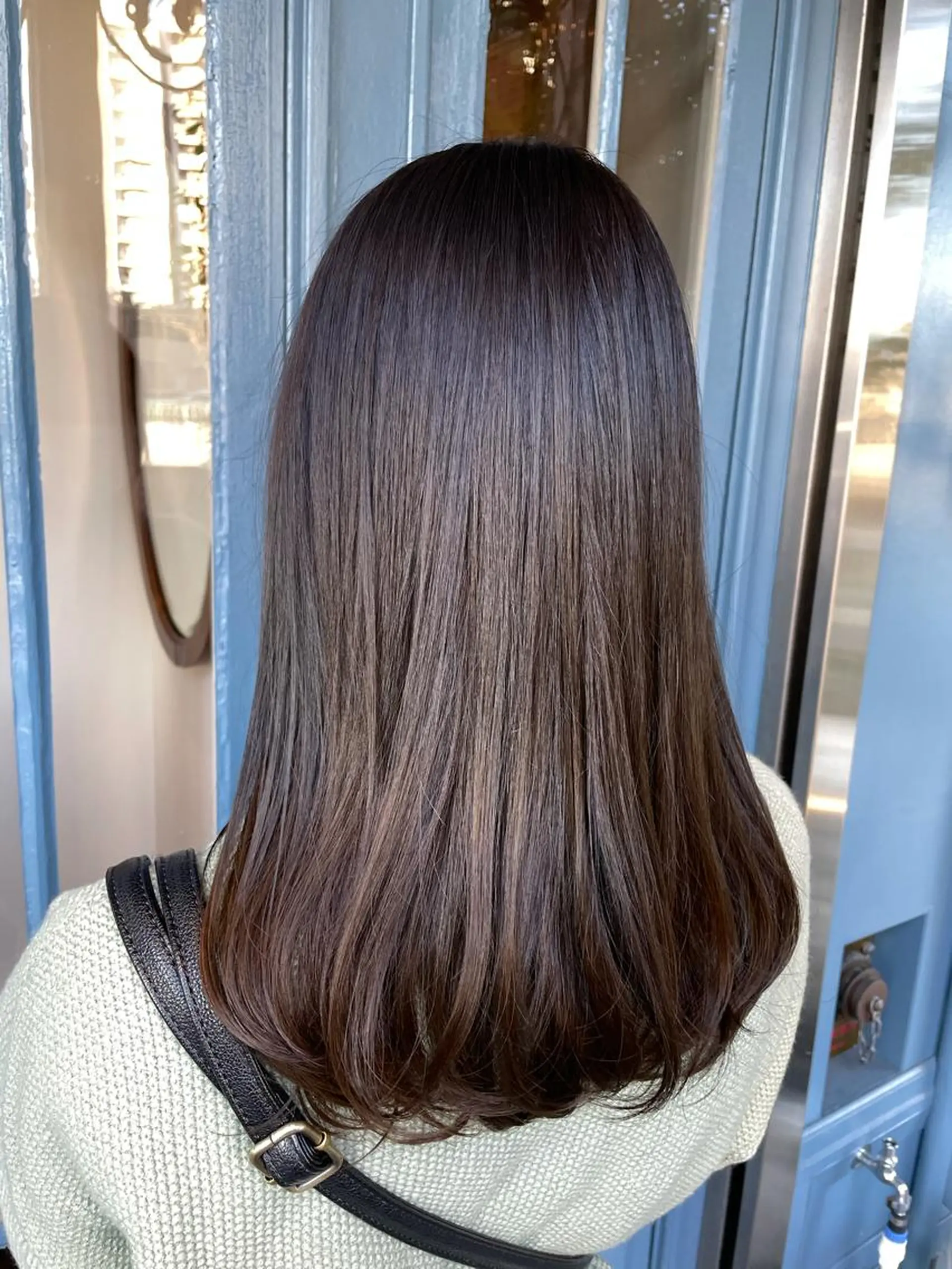 セミロング 縮毛矯正 トリートメント ブリーチ毛矯正.髪質 改善.髪にドラマをのヘアスタイル