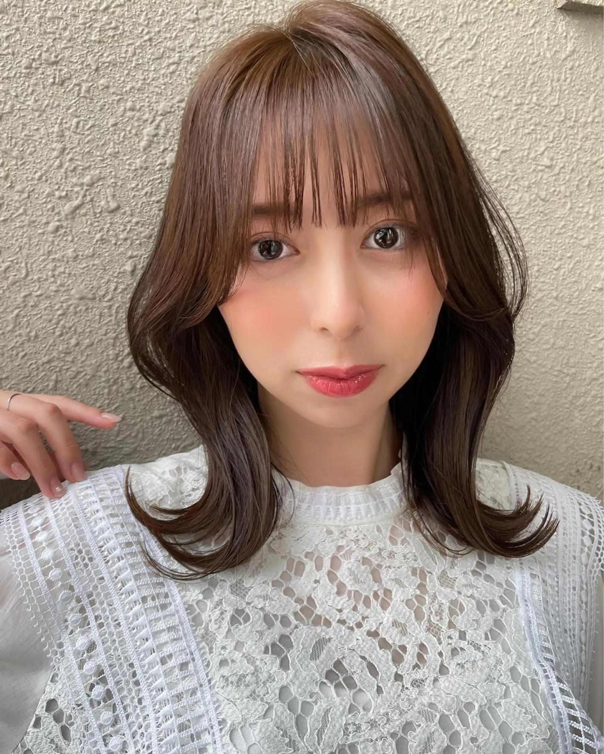 ミディアム ヘアカラー トリートメント 💛うる艶ハイトーン LEON💛のヘアスタイル