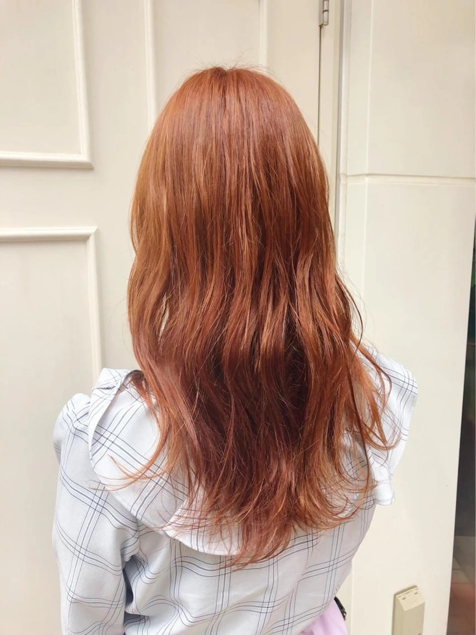 セミロング カラー オレンジ 🫟Blanco🫟 Color&Careのヘアスタイル