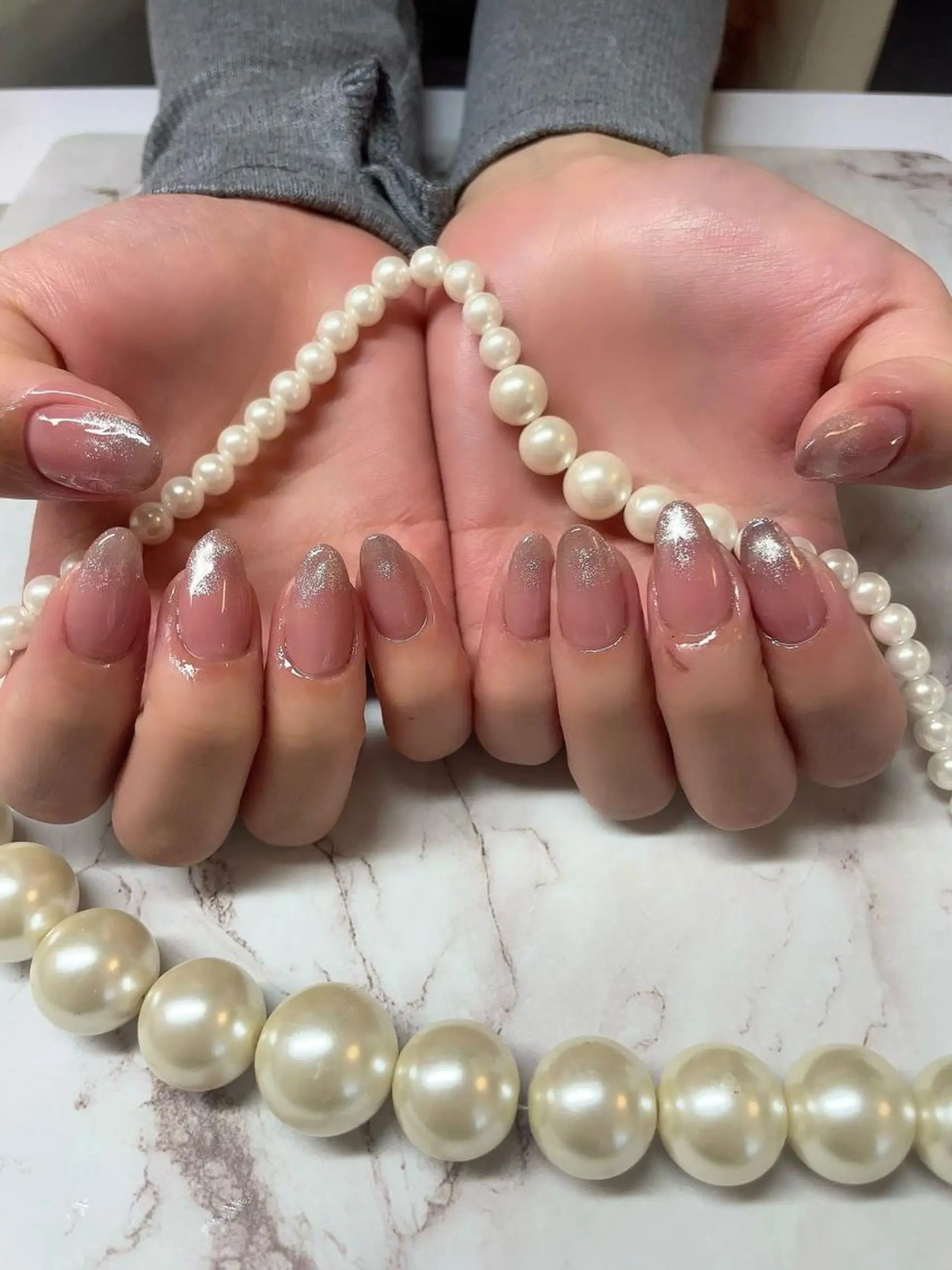 ネイル フレンチネイル ジェルネイル マグネットネイル マグネットフレンチ ワンホンネイル ハンドネイル Nail salon 🎀Angeのネイルデザイン