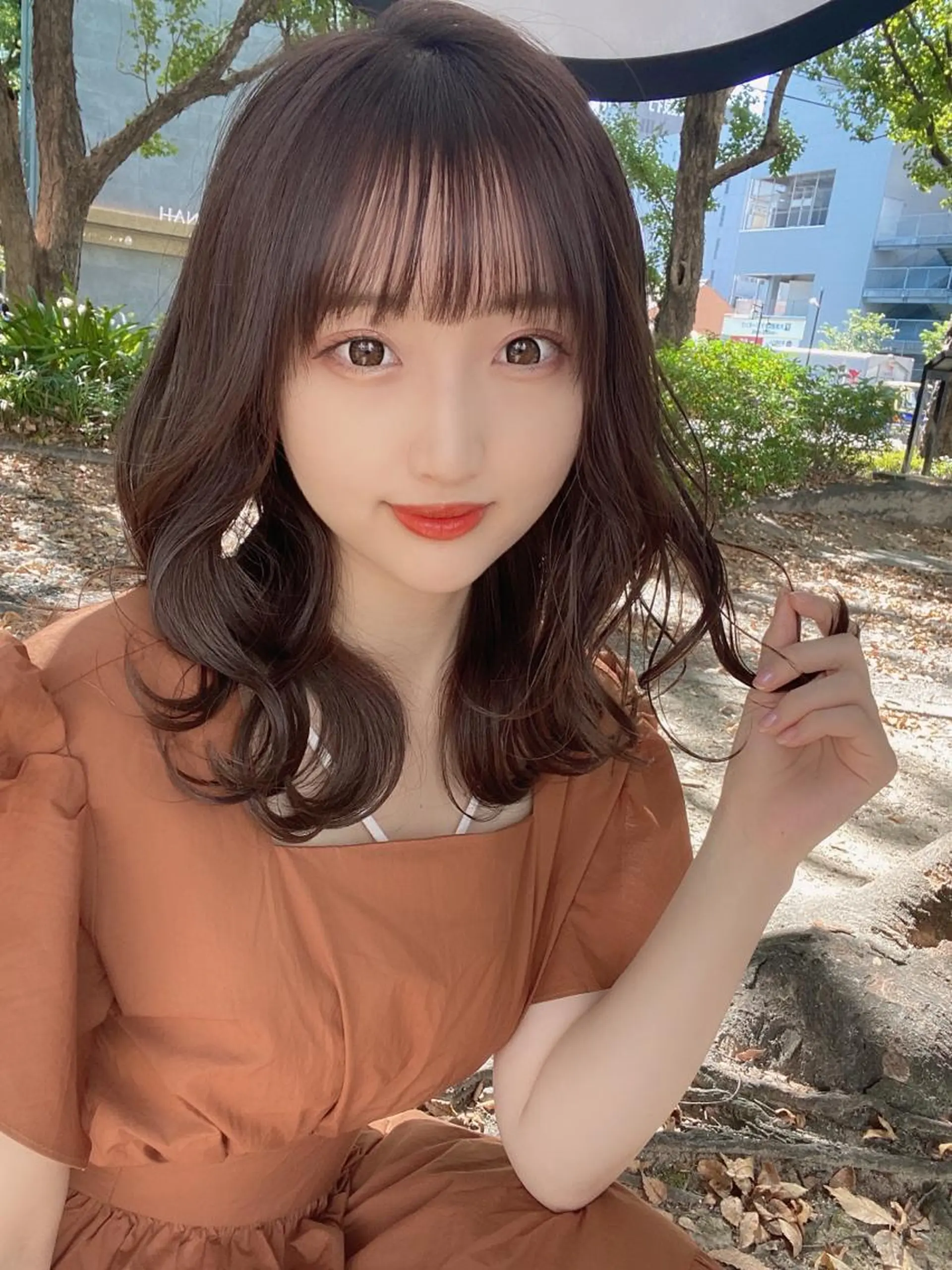 セミロング ケアカラー 髪質改善 トリートメント SAYAKA🩶 レイヤー韓国ヘア新宿のヘアスタイル