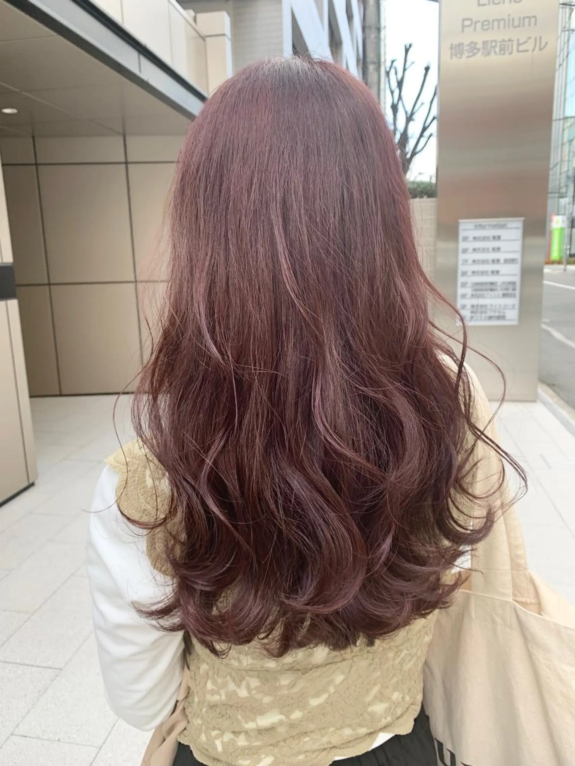 ロング カラー ブラウンカラー ピンクカラー ピンクパープル パープルカラー カット ヘアカラー トリートメント 💈平島 拓也💈のヘアスタイル