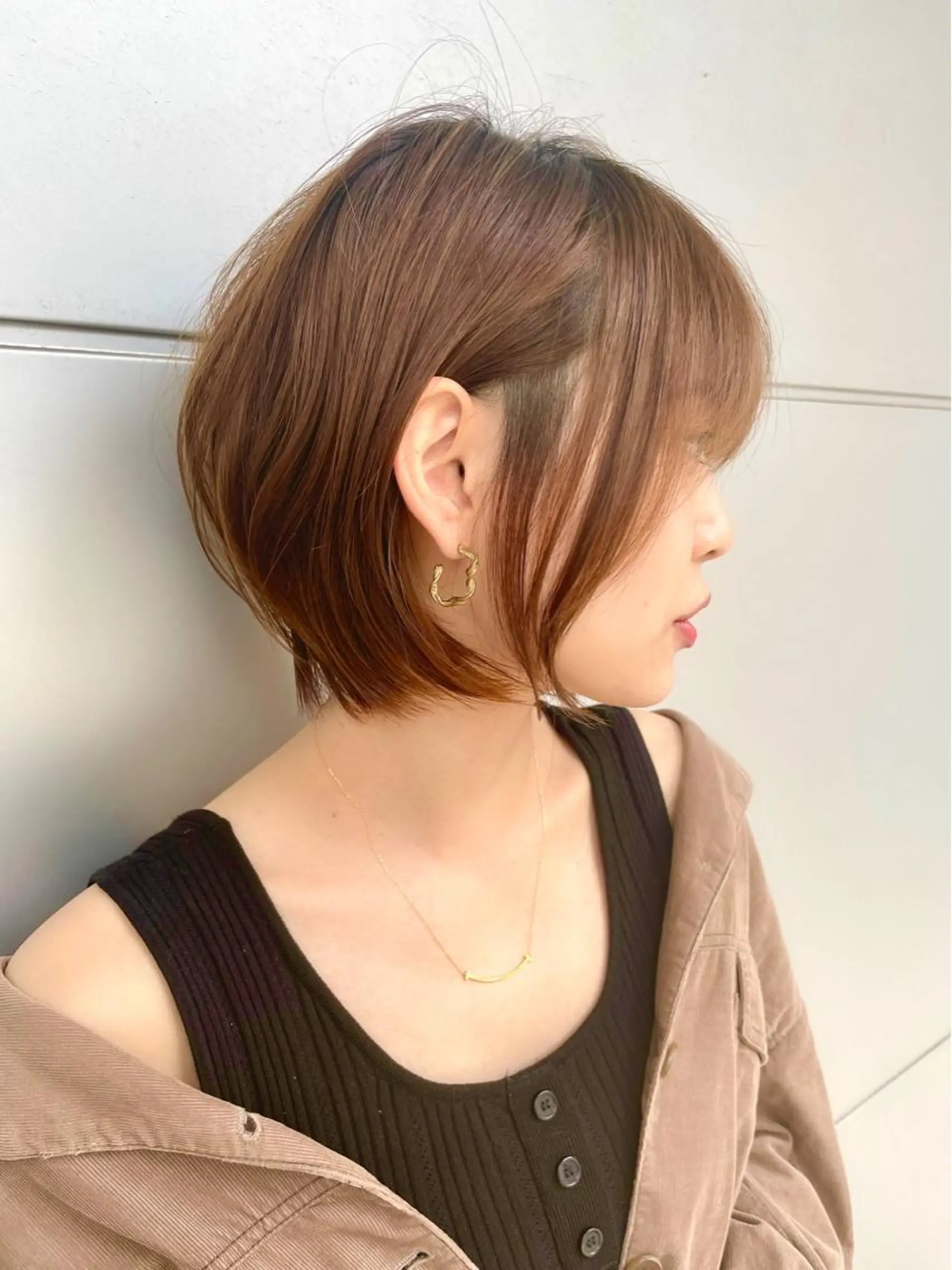ショート カラー カット ヘアカラー 【韓国　レイヤー 髪質改善✨】かずのヘアスタイル