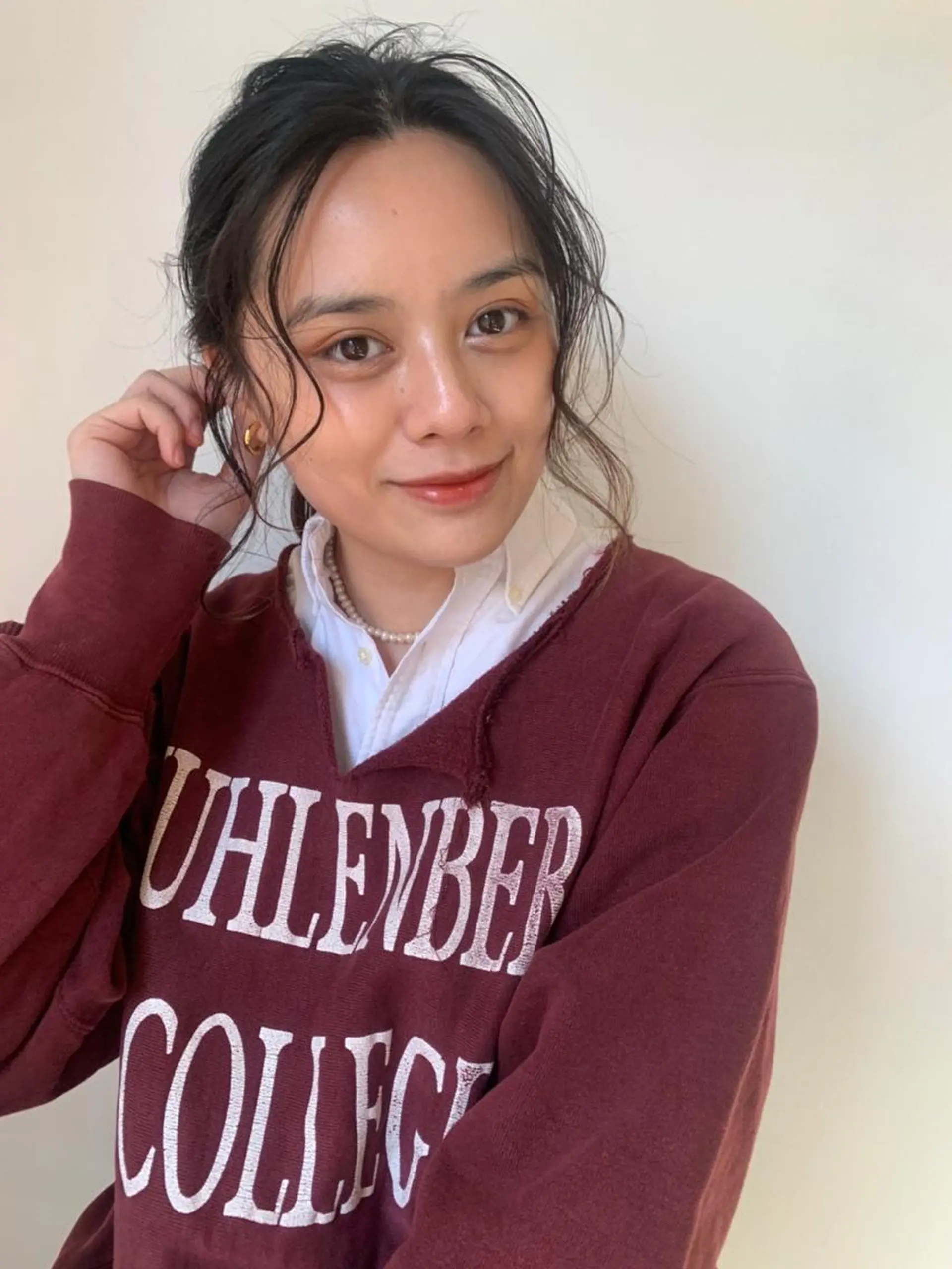 ミディアム パーマ カラー ミディアムパーマ バレイヤージュ ダブルカラー グラデーションカラー ハイライトカラー CEINE PATHのヘアスタイル