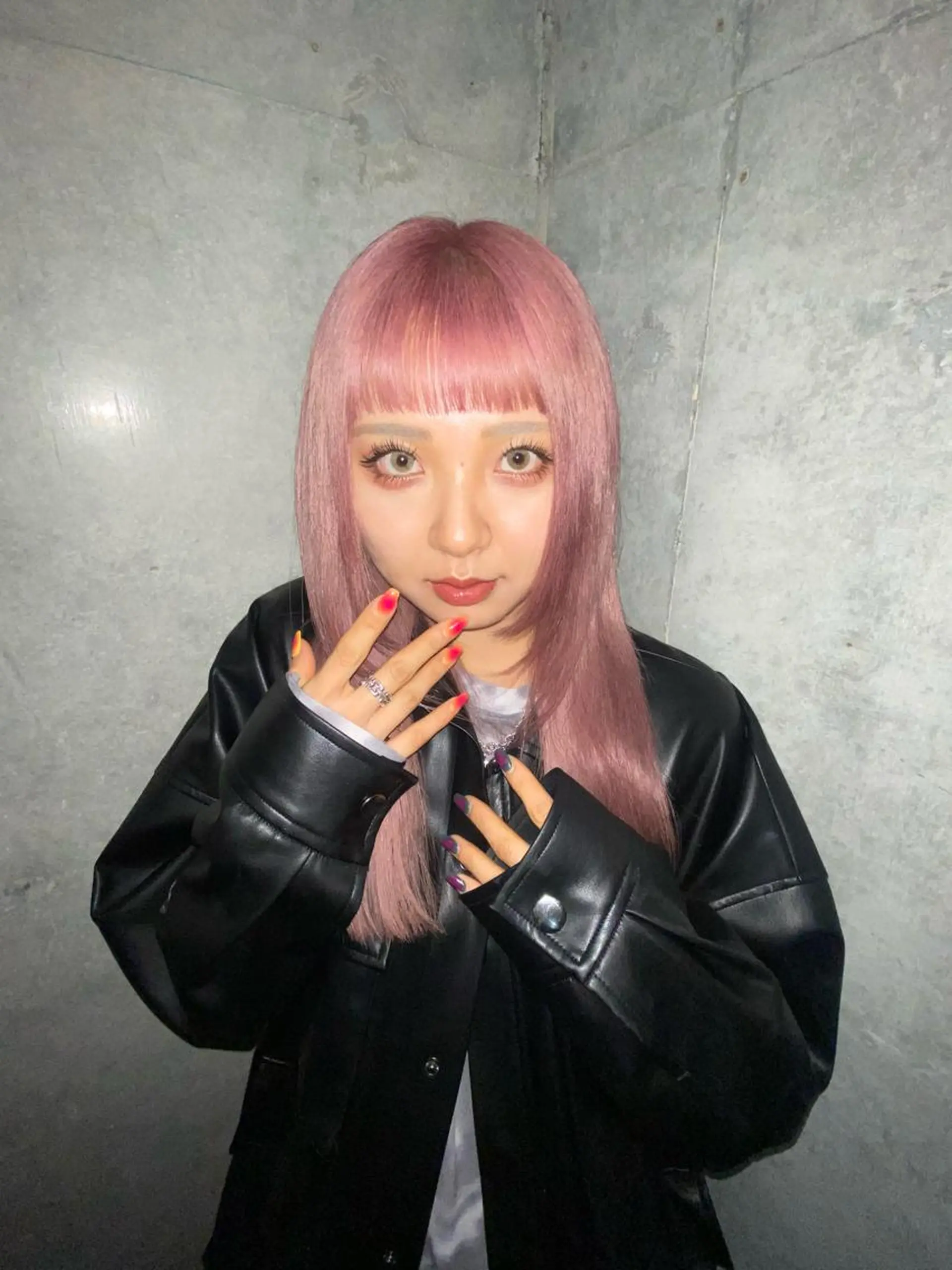 ロング カラー ヘアアレンジ ヘアカラー ♡韓国風ヘア 🐈♡MIHOのヘアスタイル