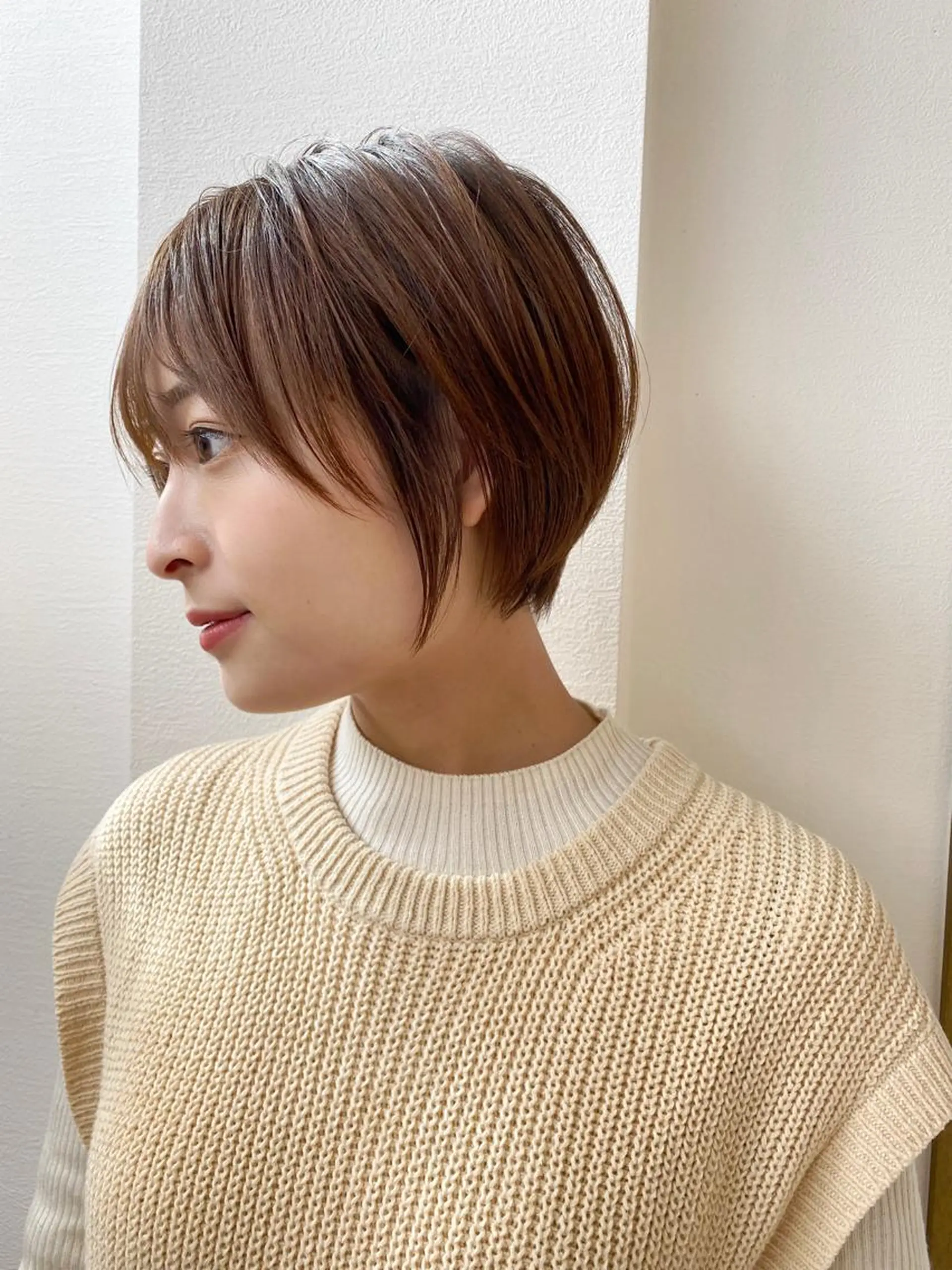 ショート カット ヘアカラー トリートメント 韓国ヘア/レイヤー/ 髪質改善🫧西田のヘアスタイル