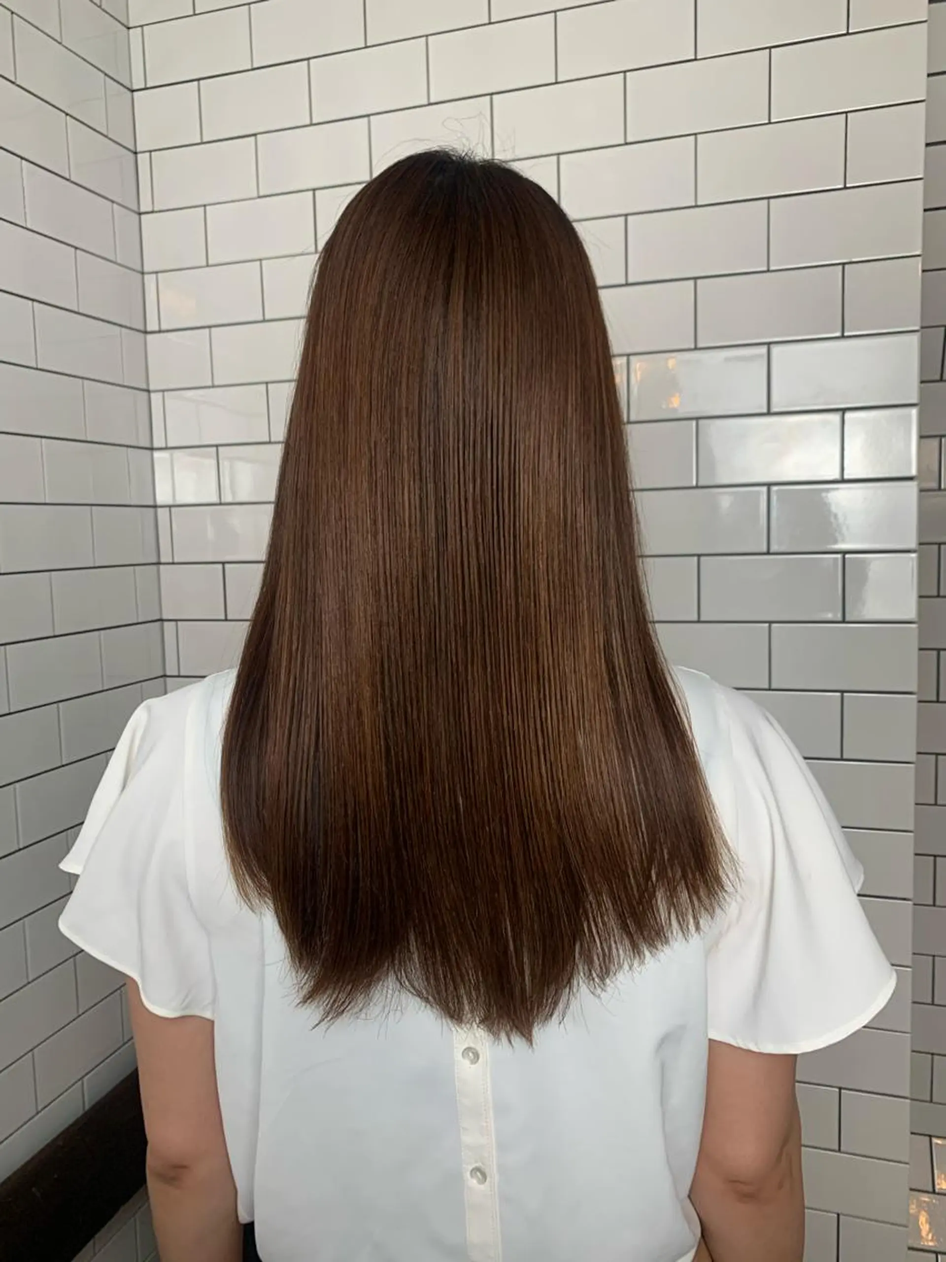 ロング カット 縮毛矯正 トリートメント 妙見 知洋のヘアスタイル